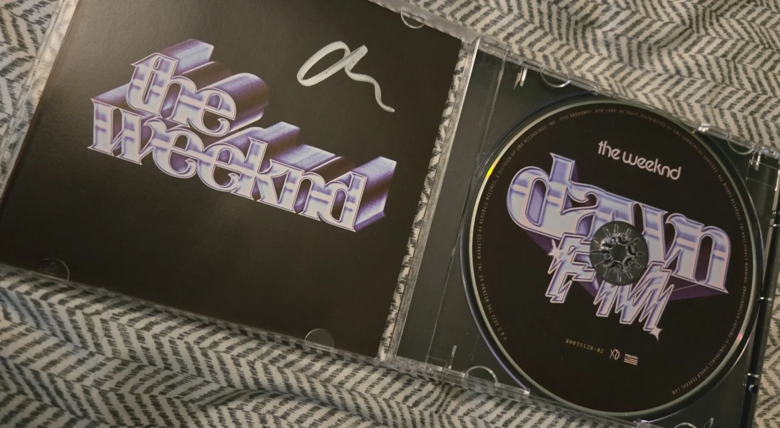 The Weeknd Dawn FM Autographed CD Signed, image 2