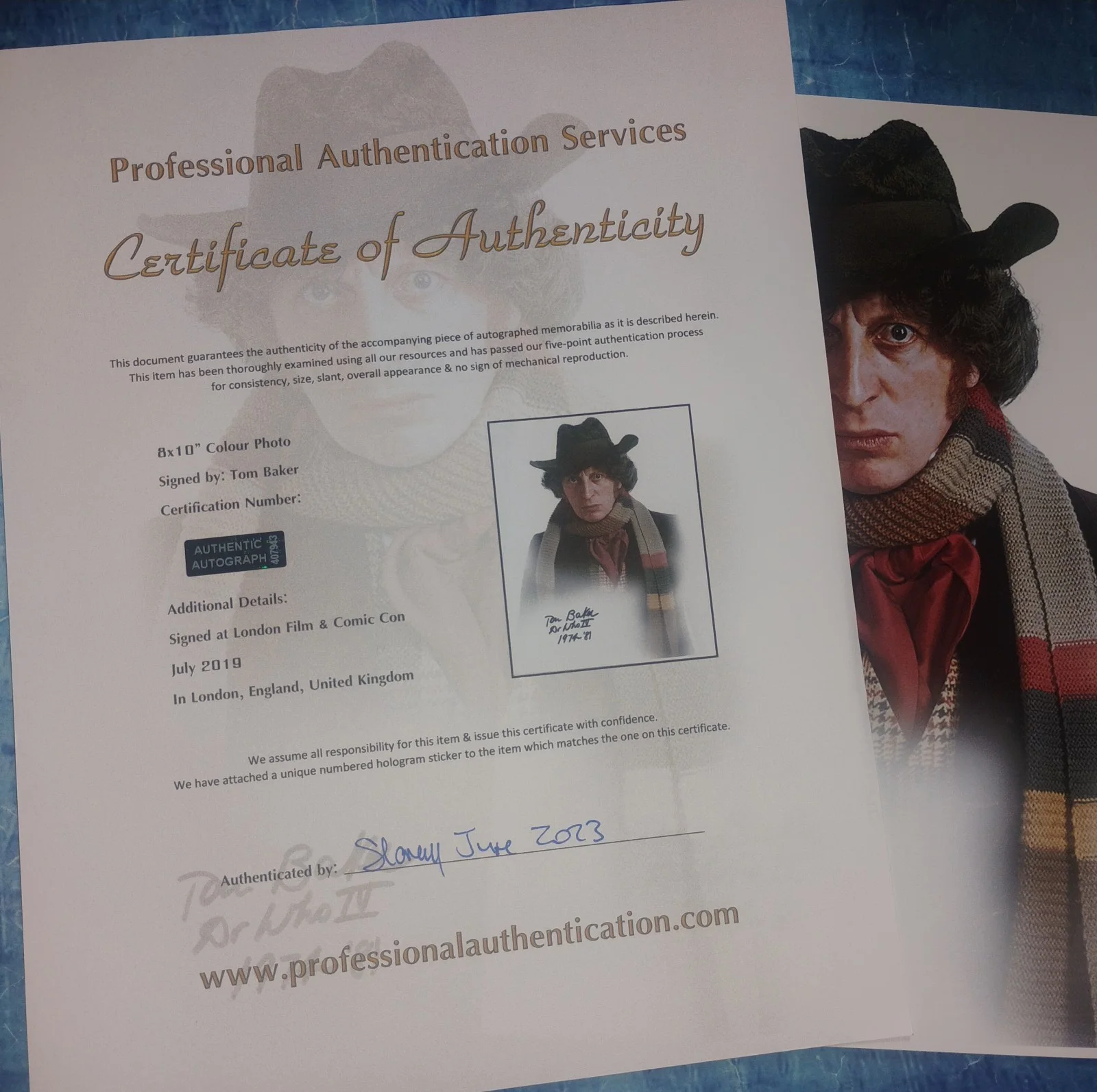 Tom Baker Hand Signed Autograph 8x10 Photo COA Doctor Who NO US TARIFFS, изображение 4