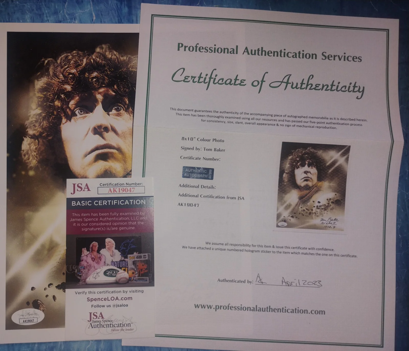 Tom Baker Hand Signed Autograph 8x10 Photo JSA COA Doctor Who NO US TARIFFS, image 4