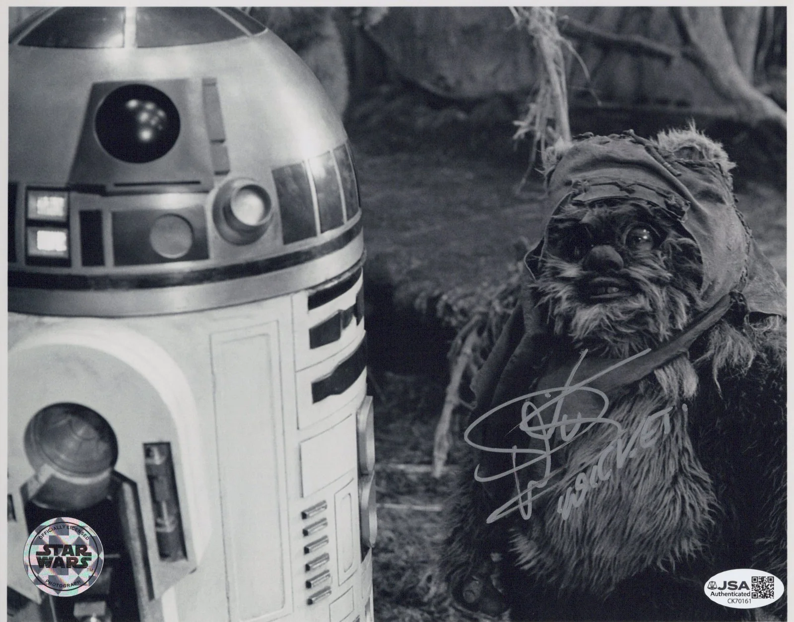 Warwick Davis — Star Wars - Official Pix - Warwick Davis signed Wicket 8x10 photo JSA COA
