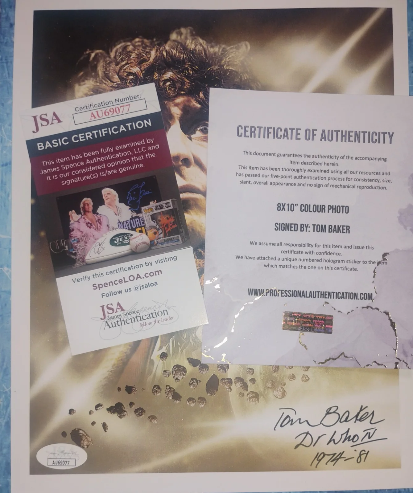 Tom Baker Hand Signed Autograph 8x10 Photo JSA COA Doctor Who NO US TARIFFS, image 4