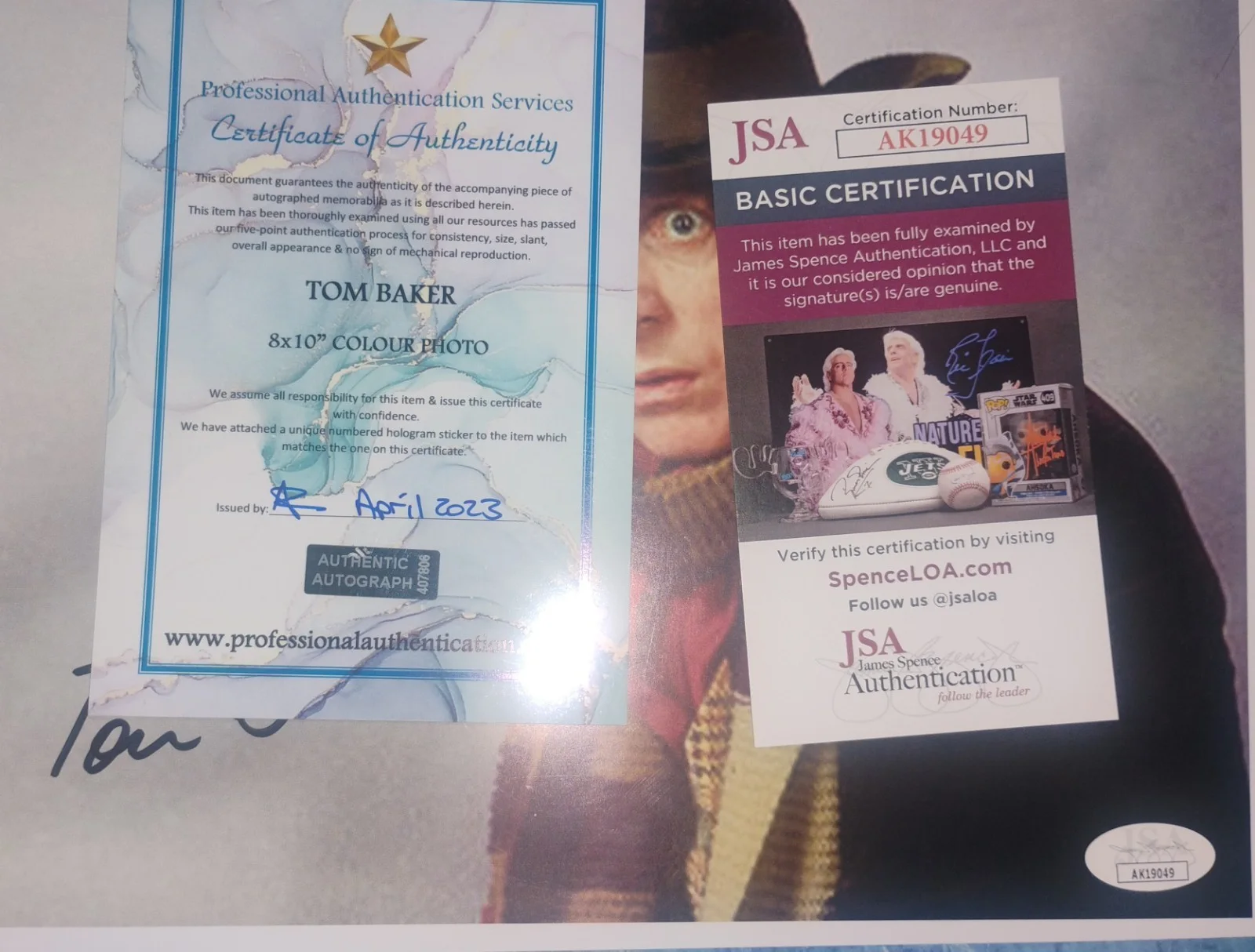 Tom Baker Hand Signed Autograph 8x10 Photo JSA COA Doctor Who NO US TARIFFS, image 4