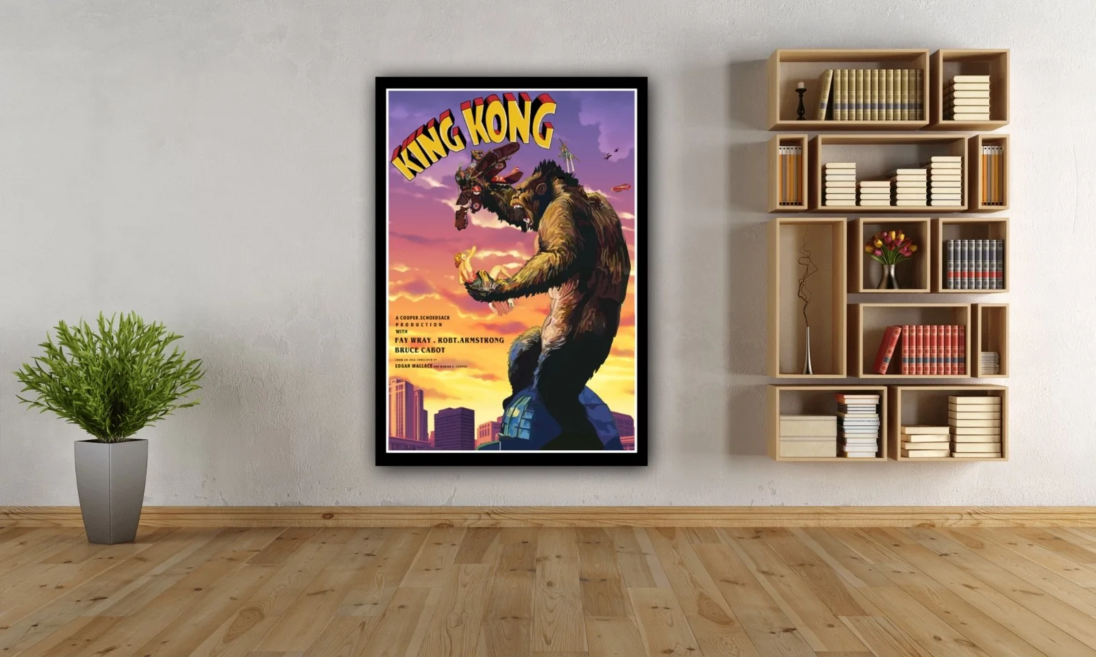 King Kong Film Poster | Hand Drawn Artwork | Retro Sci-Fi Poster, изображение 4