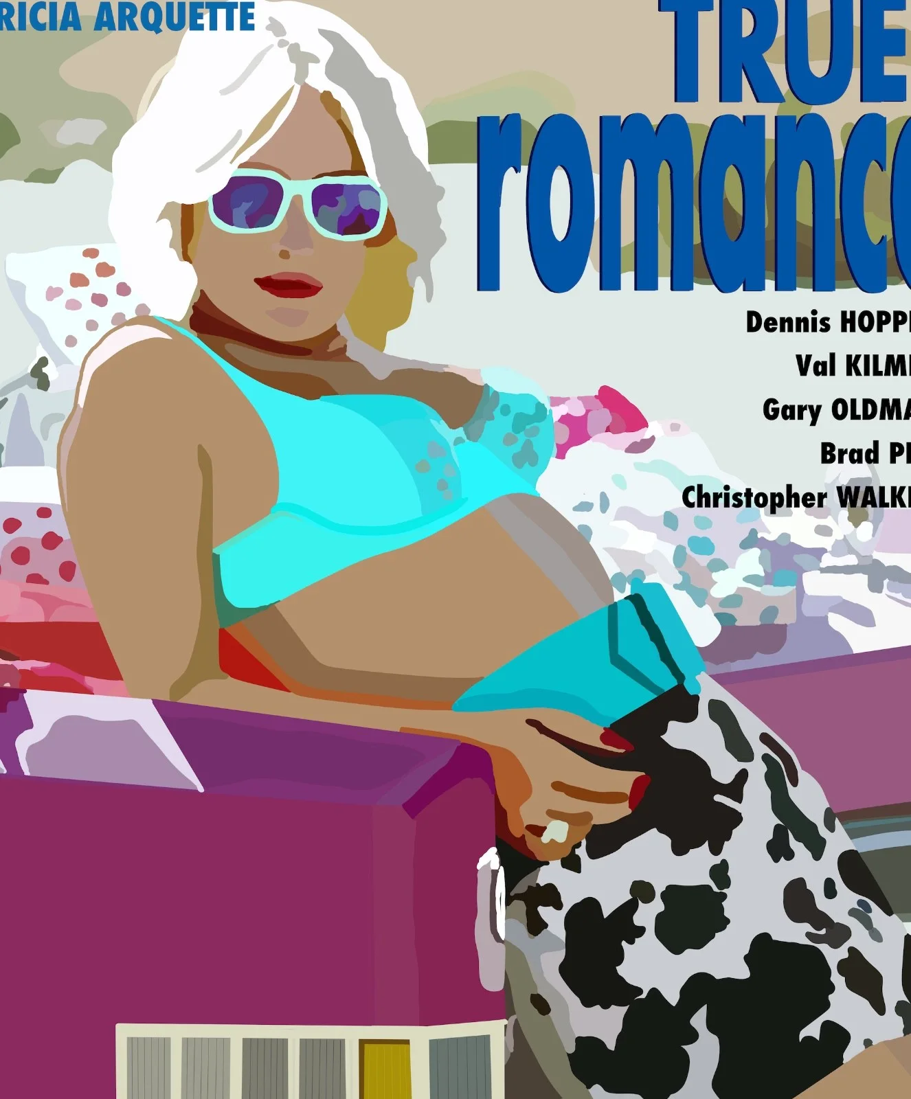 True Romance Poster | True Romance Print | Hand Drawn Artwork, image 3