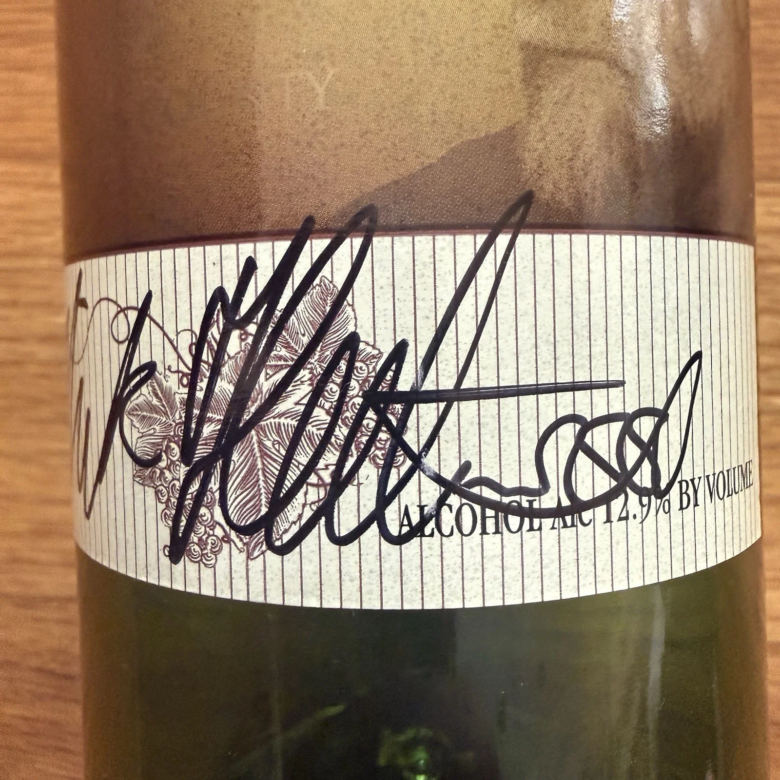 Mick Fleetwood Mac Signed Autographed Private Cellar Wine Bottle Merlot, image 3