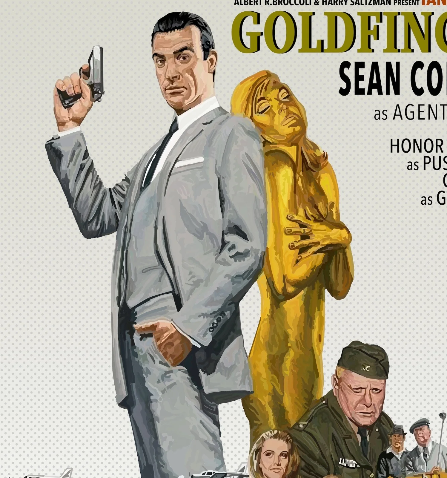 Goldfinger Poster | James Bond 007 Movie Poster Print | | James Bond Poster, изображение 3