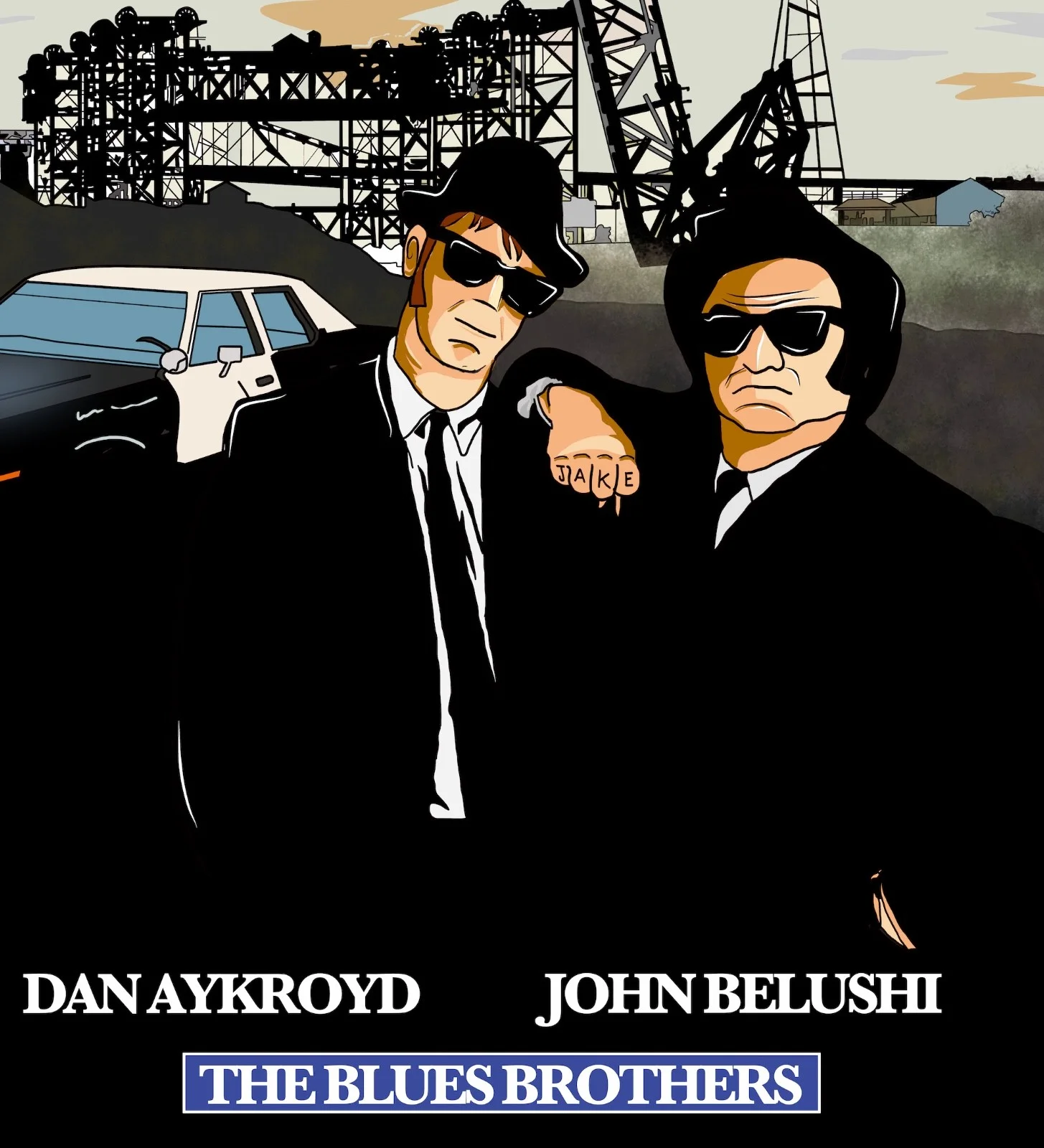 Blues Brother Poster | Classic Film Poster | Hand Drawn Artwork, изображение 3