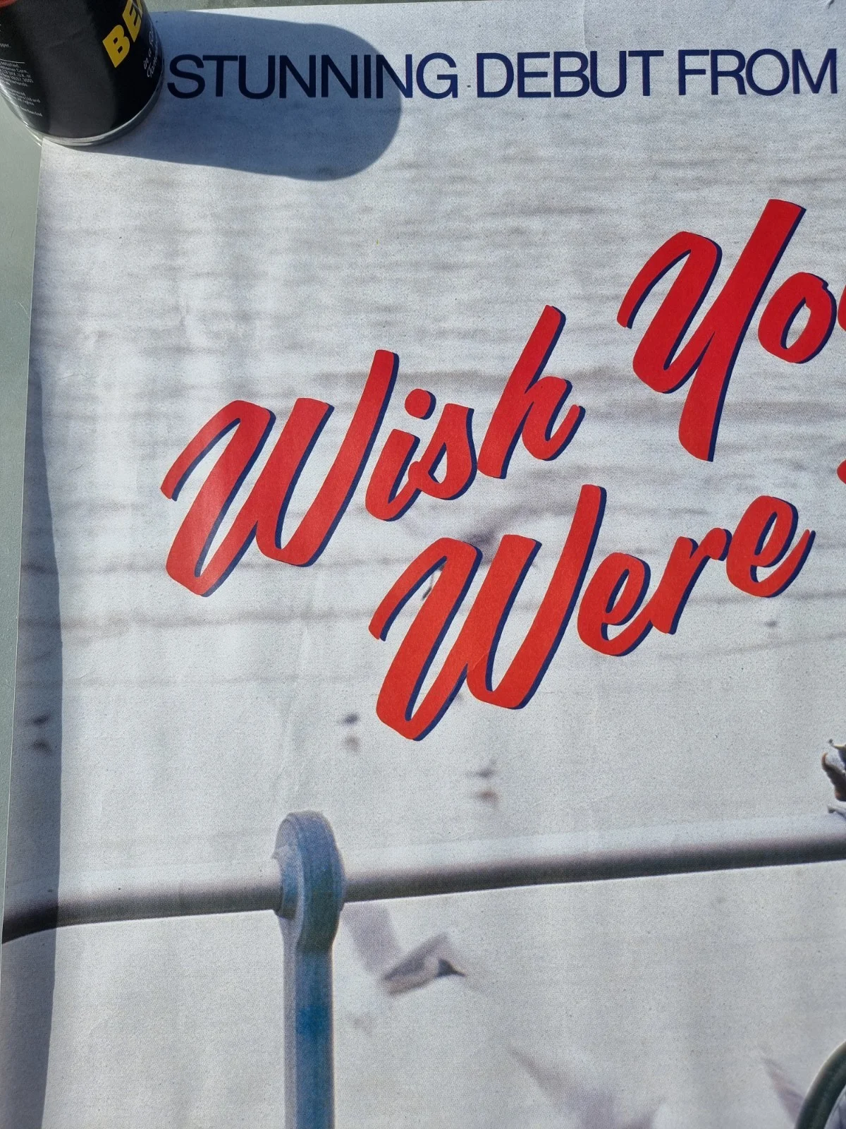 Wish You Were Here 1987 Original UK Quad Poster 40" x 30" Rolled *Damaged Edge*, image 2