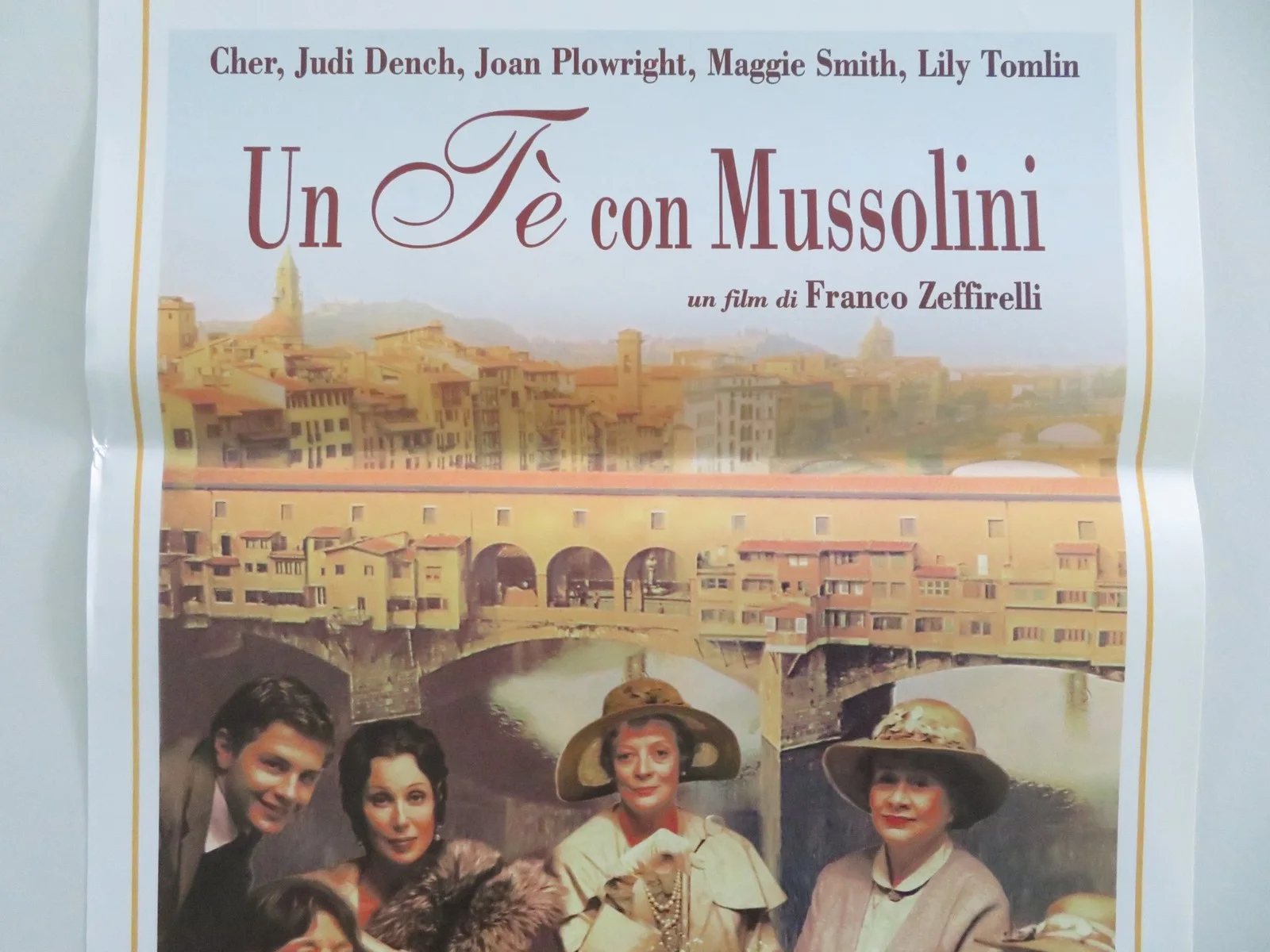 Tea With Mussolini Italian Locandina Poster Cher Judi Dench 1999, изображение 3