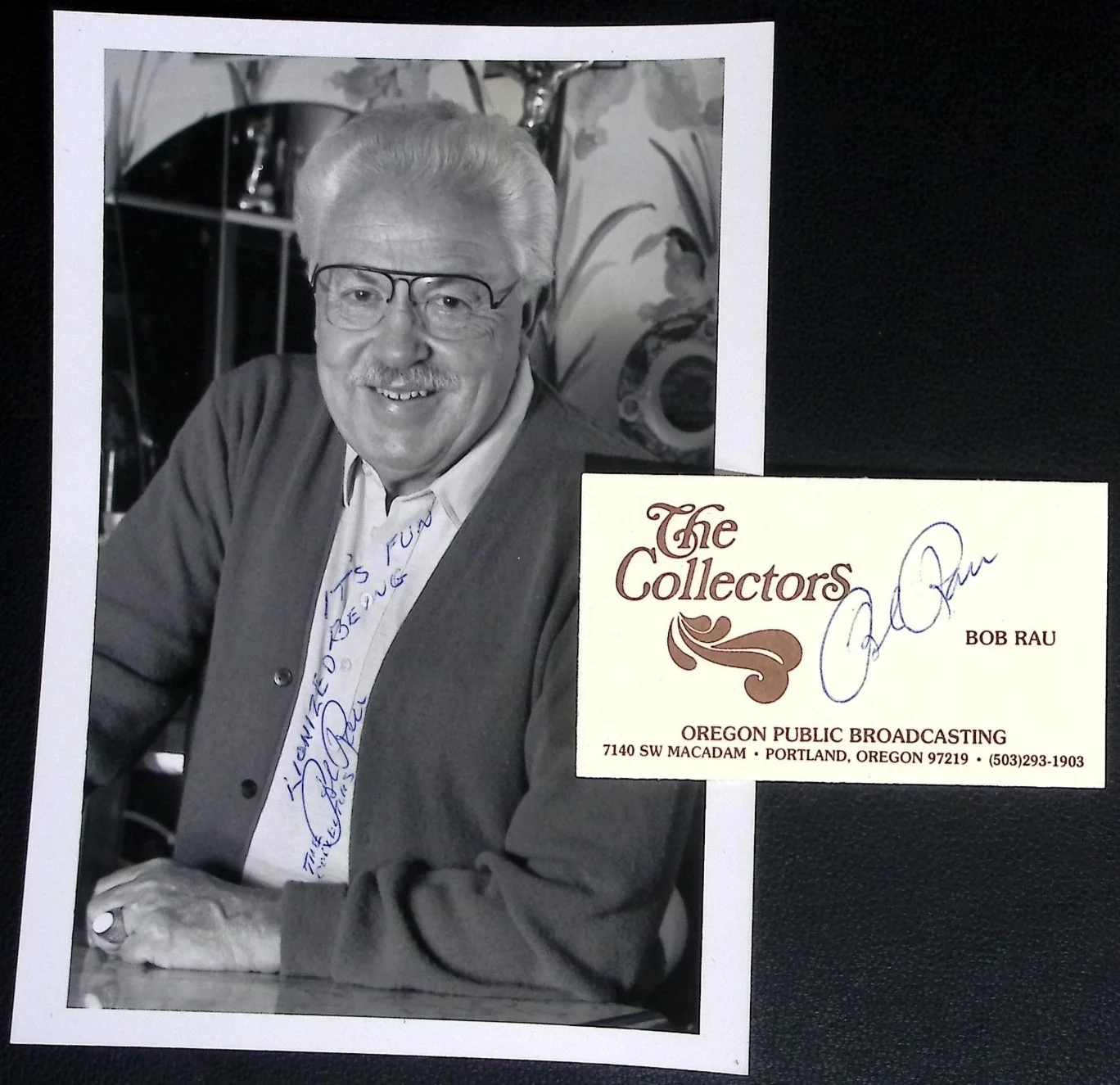 Bob Rau Signed Photo The Collectors Oregon Public Broadcasting Autograph, изображение 2