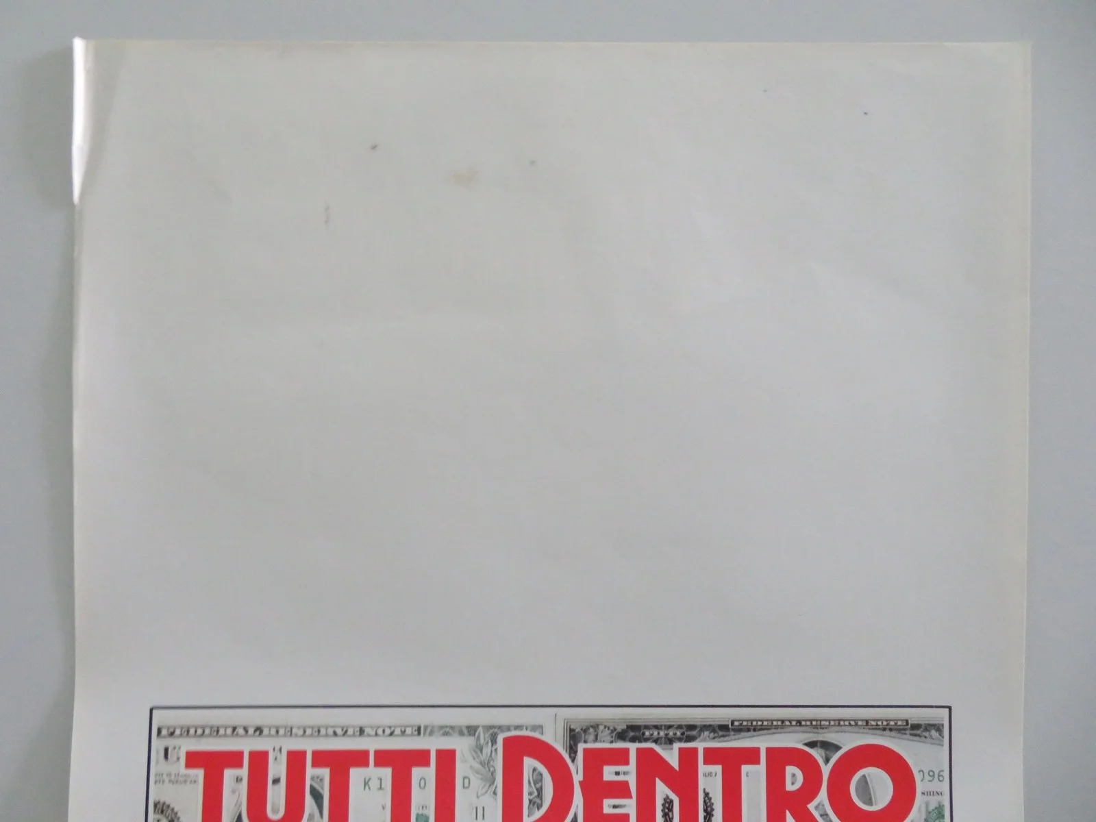 Tutti Dentro Italian Locandina Poster Alberto Sordi Joe Pesci 1984, изображение 2