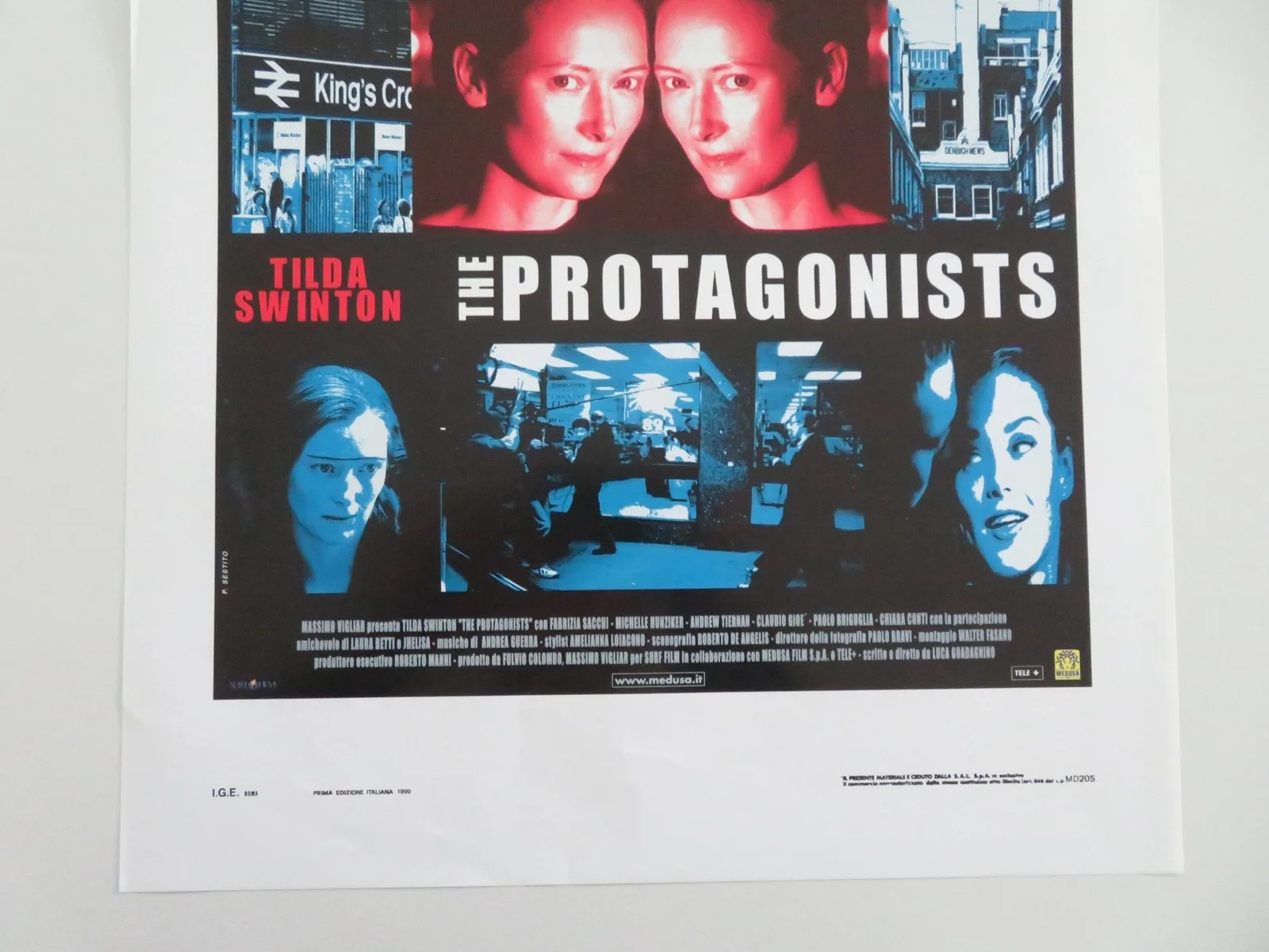 The Protagonists Italian Locandina Poster Tilda Swinton Fabrizia Sacchi 1999, изображение 4