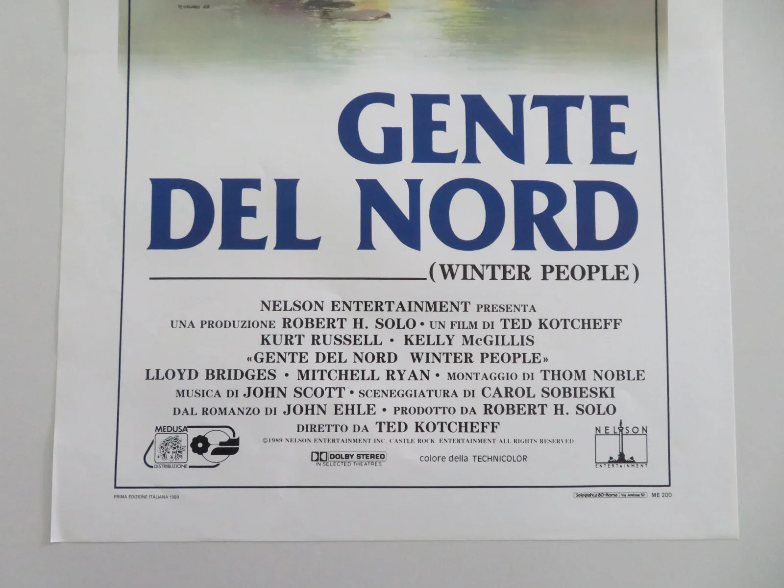 Winter People Italian Locandina Poster Kurt Russell Kelly McGillis 1989, изображение 4