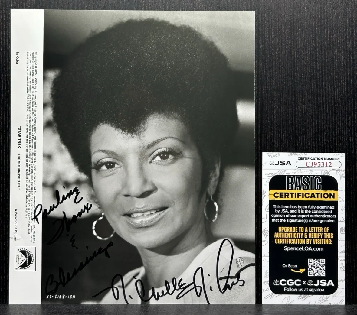 Nichelle Nichols — NICHELLE NICHOLS SIGNED 1979 PHOTO Original Autograph JSA COA Star Trek "UHURA", image 2