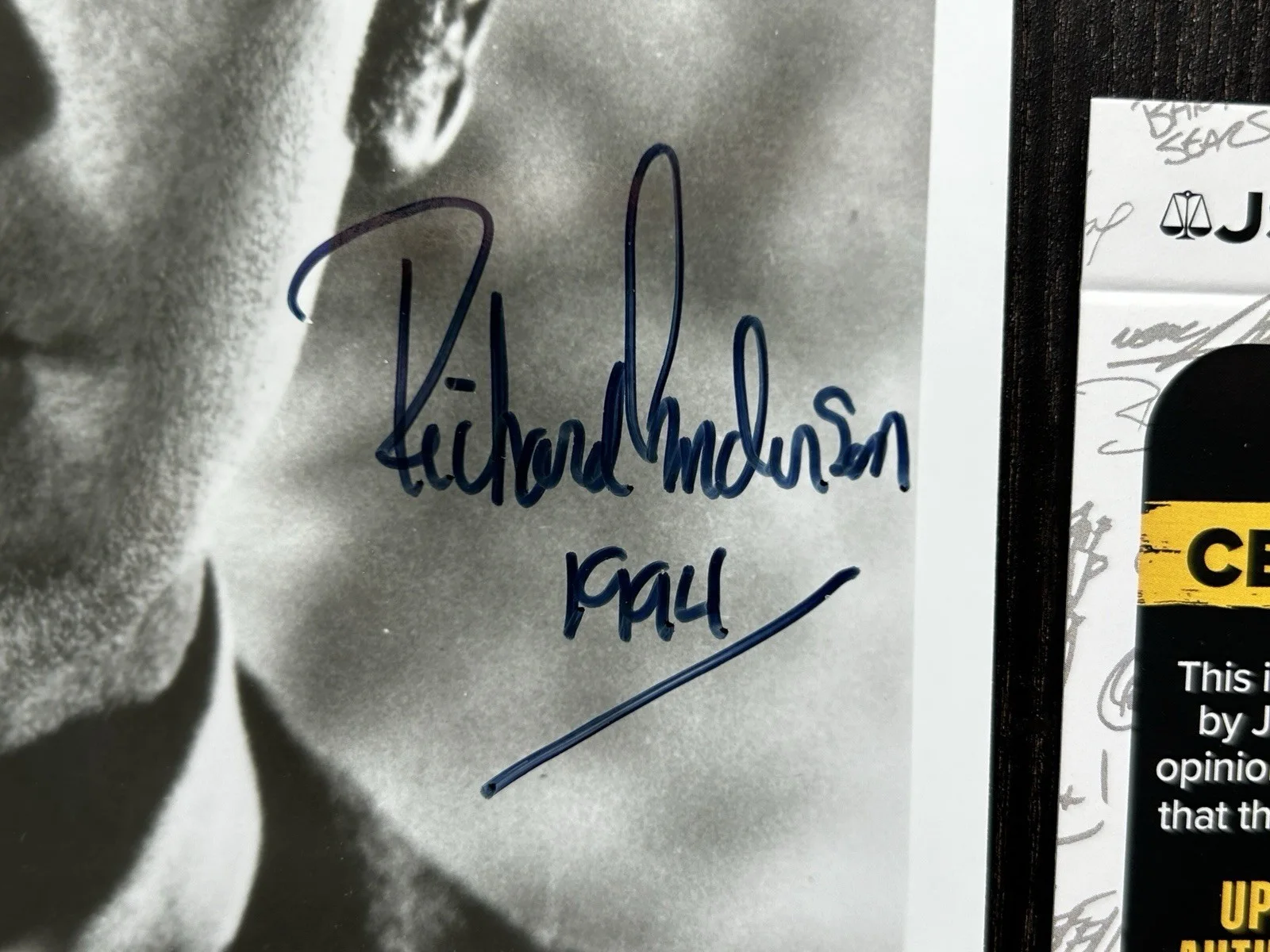 Richard Anderson — RICHARD ANDERSON HAND SIGNED PHOTO Original Autograph JSA Six Million Dollar Man, image 3