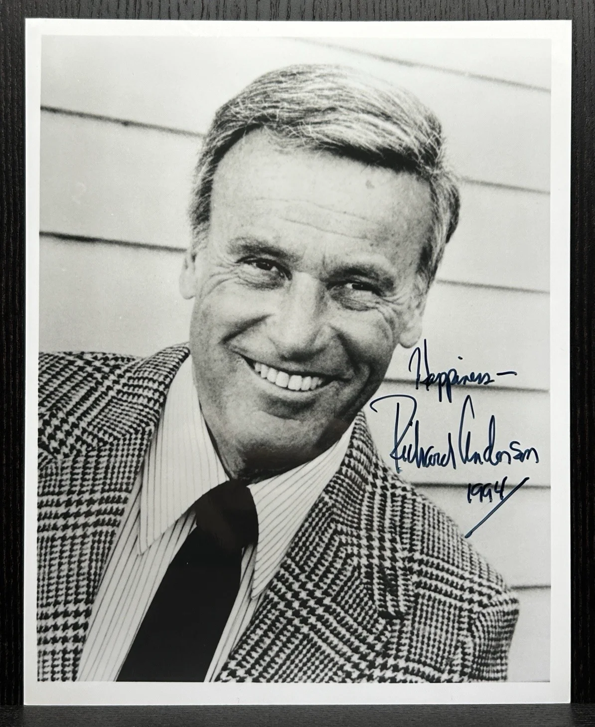 Richard Anderson — RICHARD ANDERSON SIGNED PHOTO Original Autograph JSA COA Six Million Dollar Man