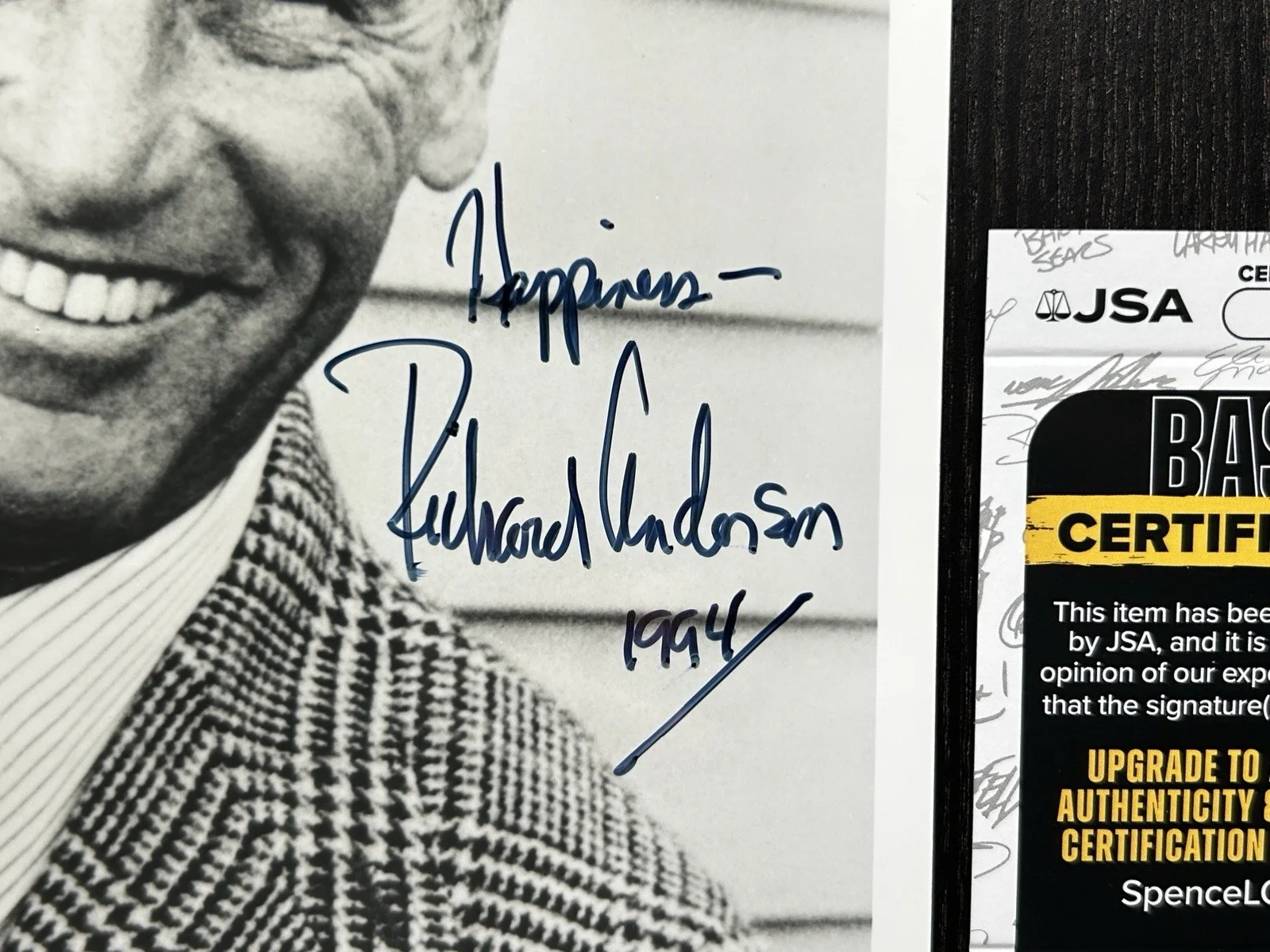 Richard Anderson — RICHARD ANDERSON SIGNED PHOTO Original Autograph JSA COA Six Million Dollar Man, image 3