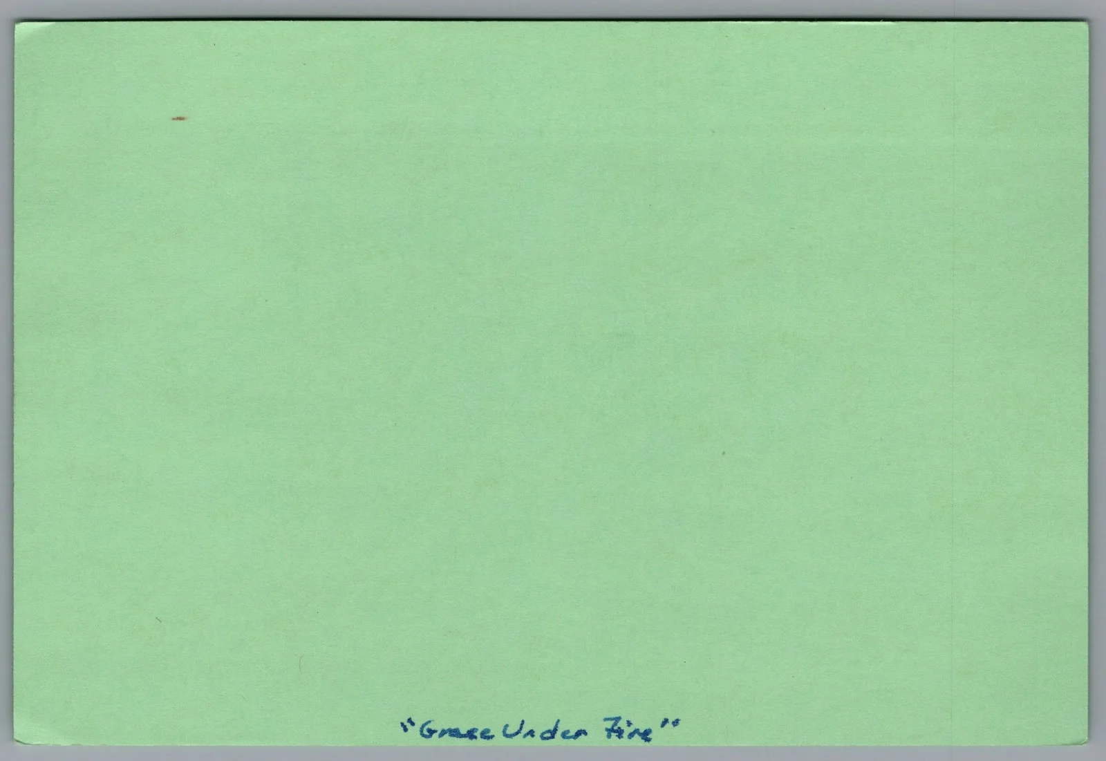 Kaitlin Cullum — Kaitlin Cullum Signed 4x6 Index Card Grace Under Fire Autographed, image 2