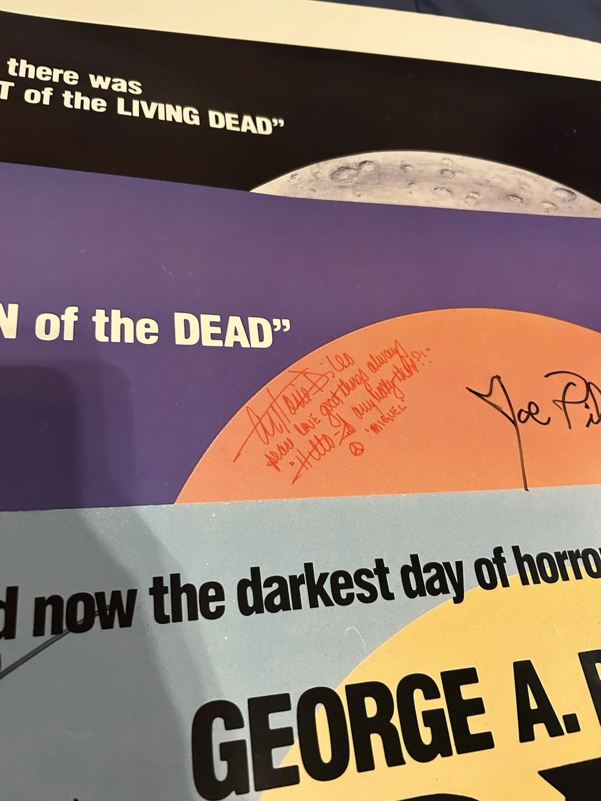 George A Romero — Day Of The Dead Cast Signed By 16 Poster 27x40 George Romero 1985 Horror PROOF, изображение 4