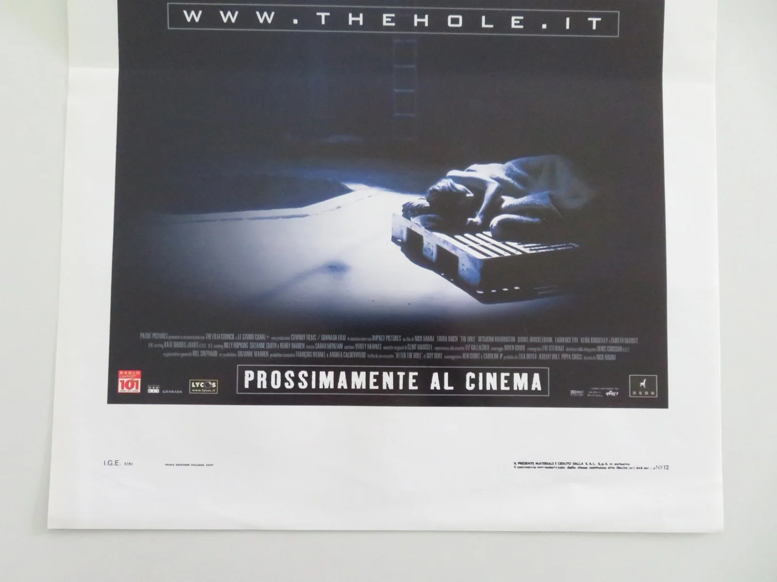 The Hole Italian Locandina Poster Thora Birch Keira Knightley 2001, изображение 4