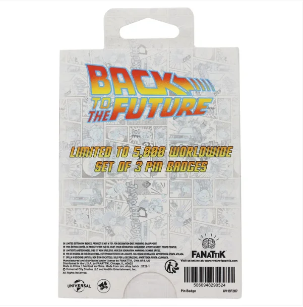 Back to the Future Limited Edition Japanese Style Triple Pin FaNaTtiK Badge Set, изображение 2