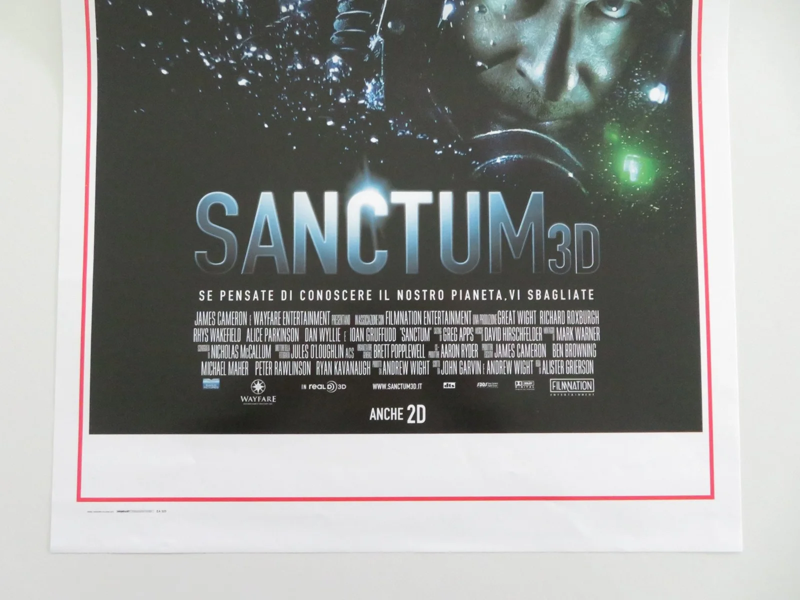 Sanctum 3D Italian Locandina Poster Richard Roxburgh Ioan Gruffudd 2011, изображение 4