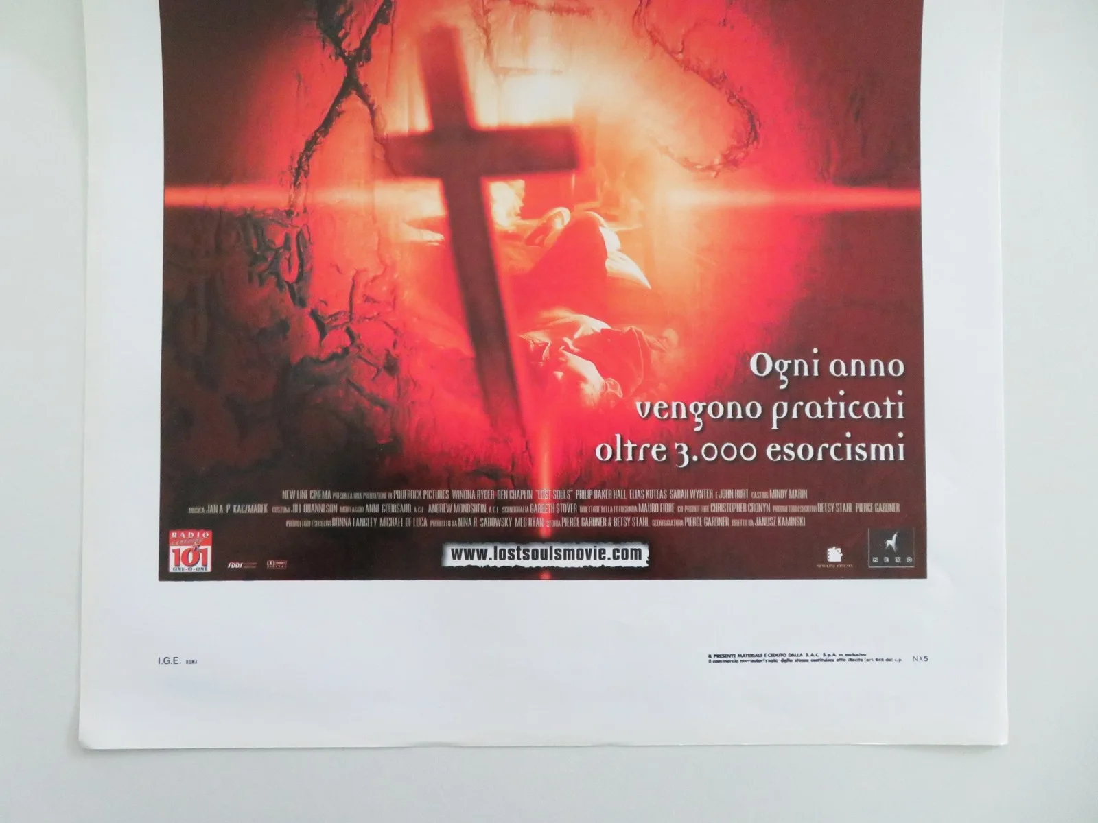 Lost Souls Italian Locandina Poster Winona Ryder Ben Chaplin 2000, изображение 4