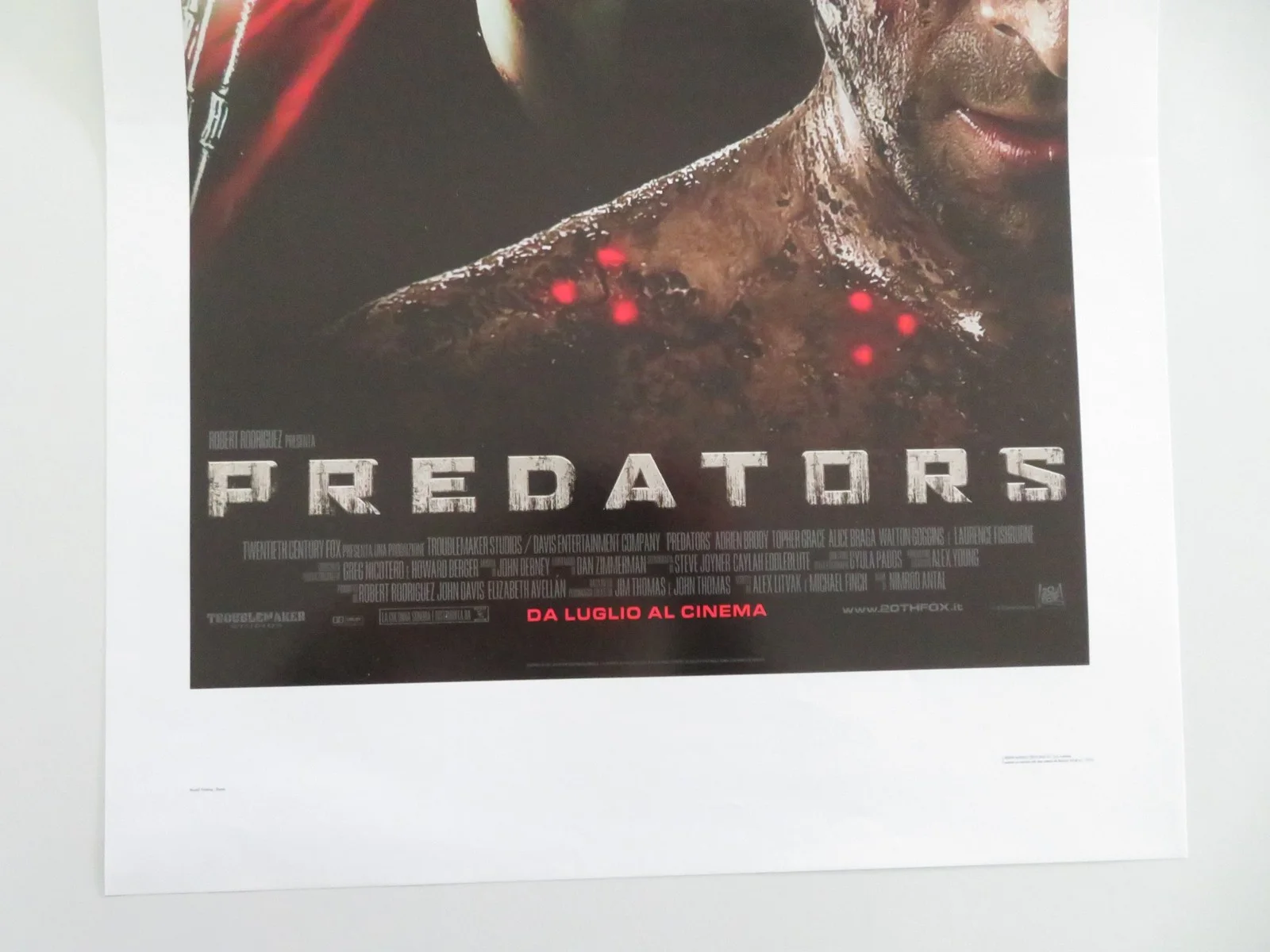 Predators Italian Locandina Poster Adrien Brody Laurence Fishburne 2010, image 4