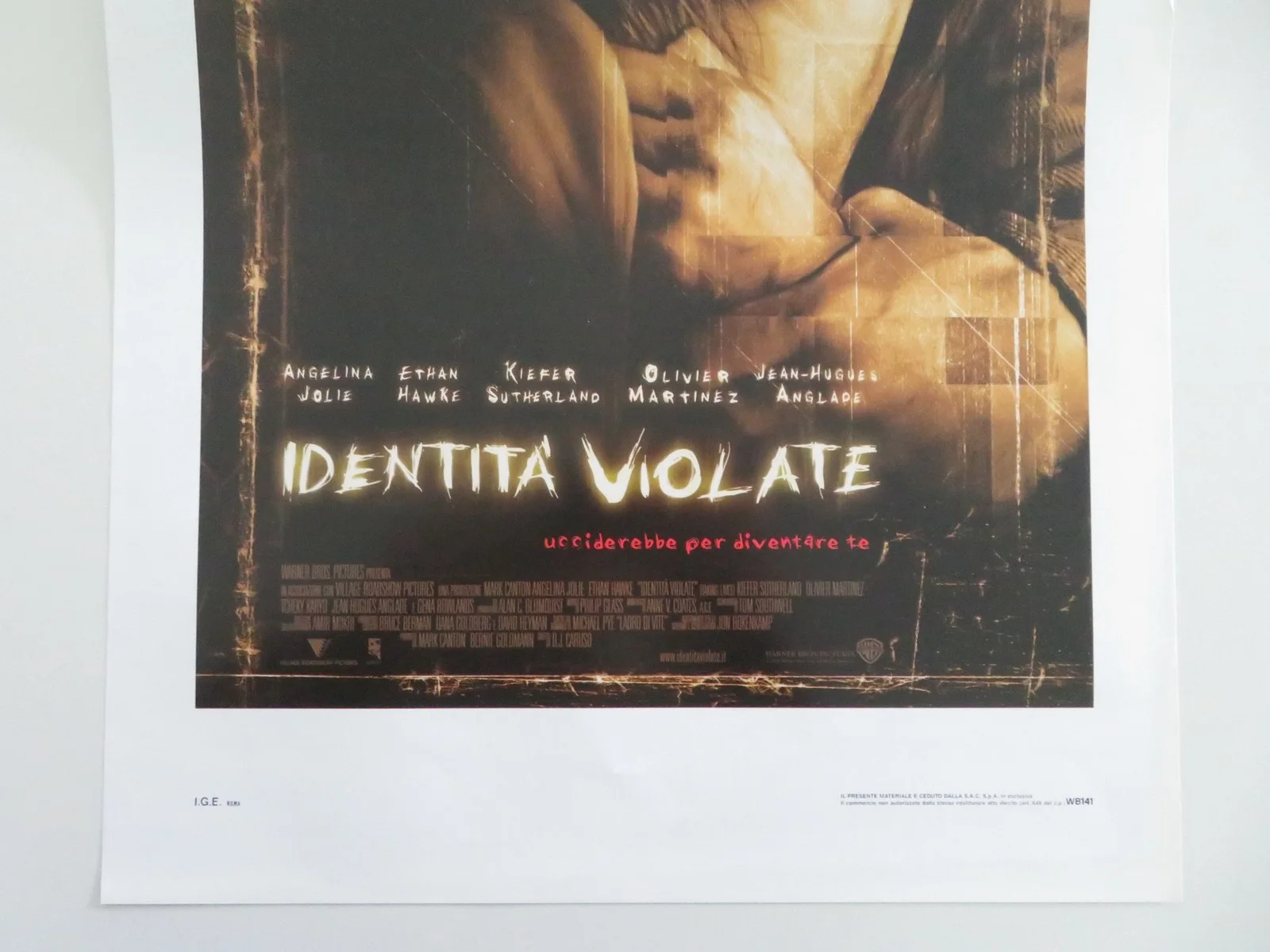 Taking Lives Italian Locandina Poster Angelina Jolie Ethan Hawke 2004, изображение 4