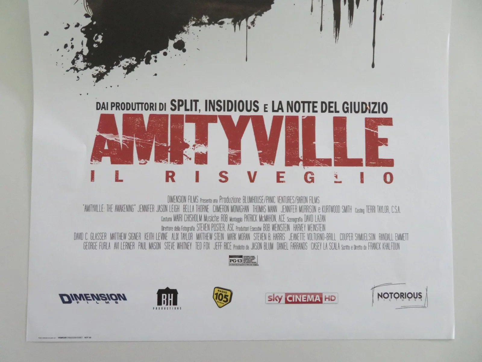 Amityville: The Awakening Italian Locandina Poster Jennifer Jason Leigh 2017, изображение 4