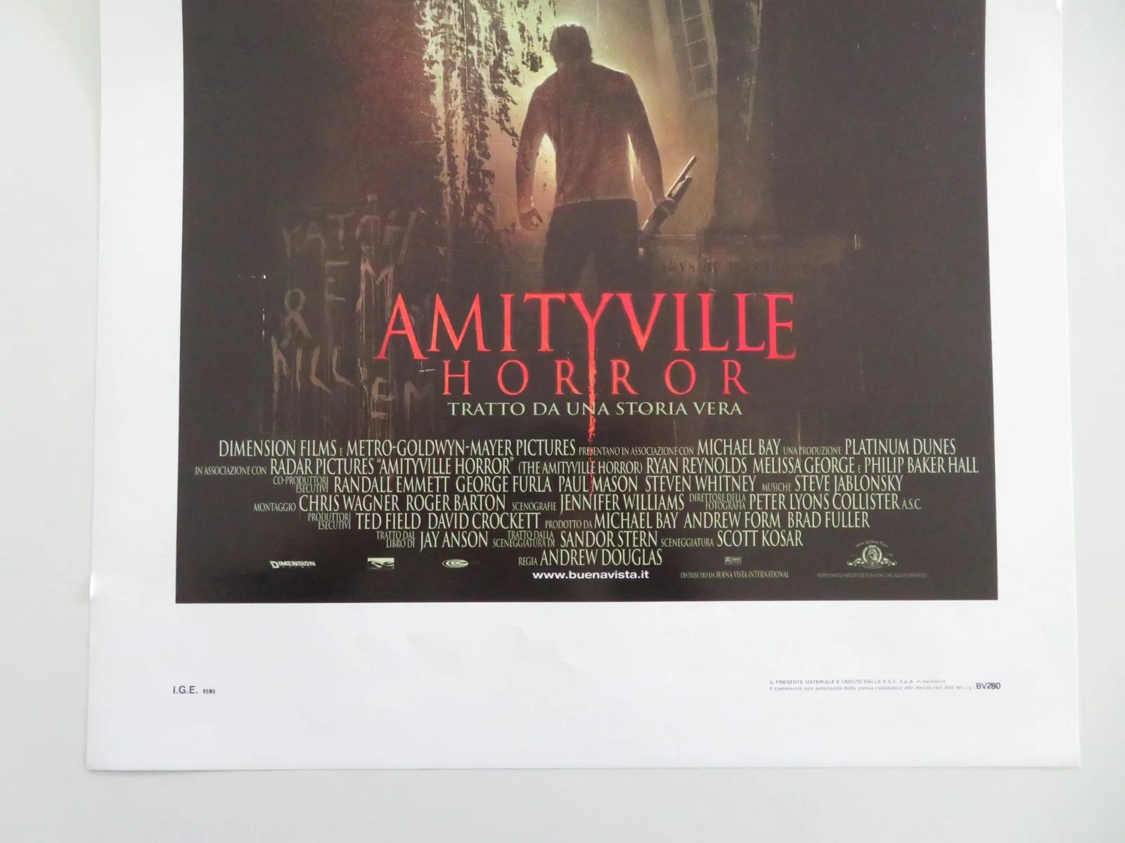 Amityville Horror Italian Locandina Poster Benjamin Wilkinson Ryan Reynolds 2005, image 4