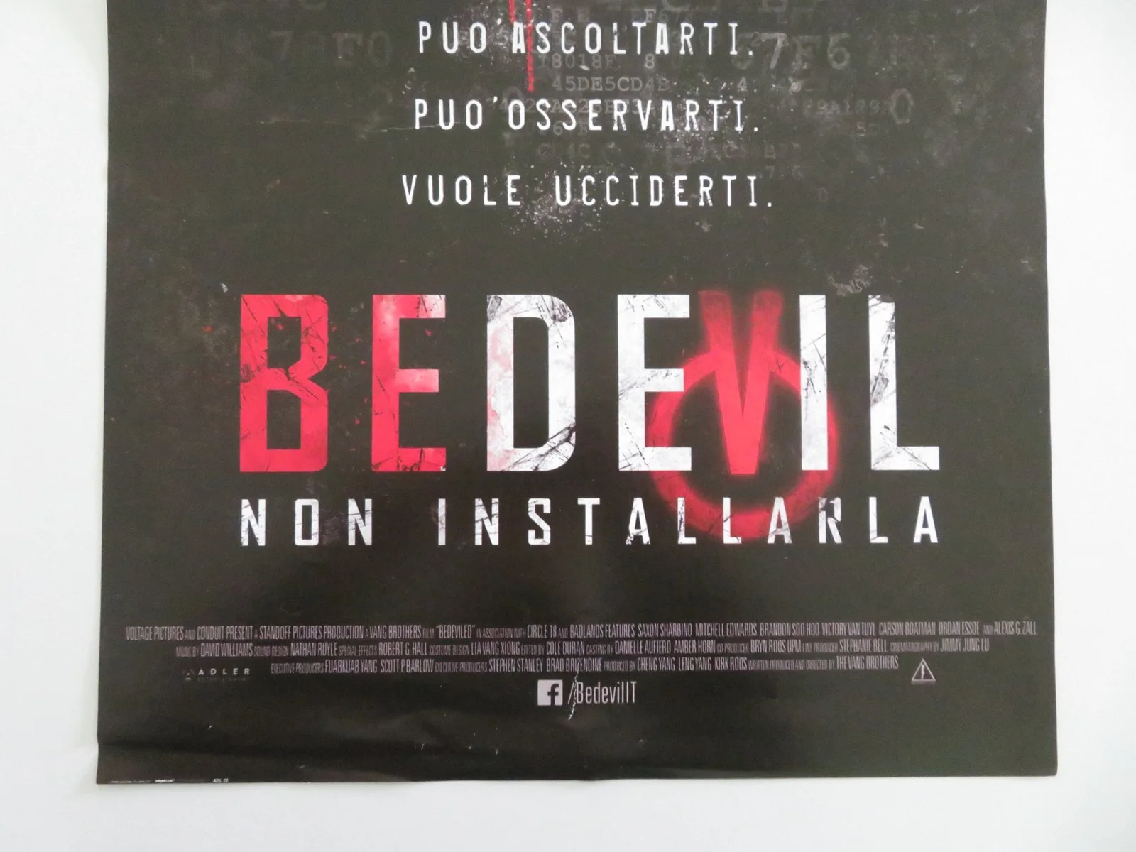 Bedevil - Non installarla Italian Locandina Poster Saxon Sharbino 2016, изображение 4