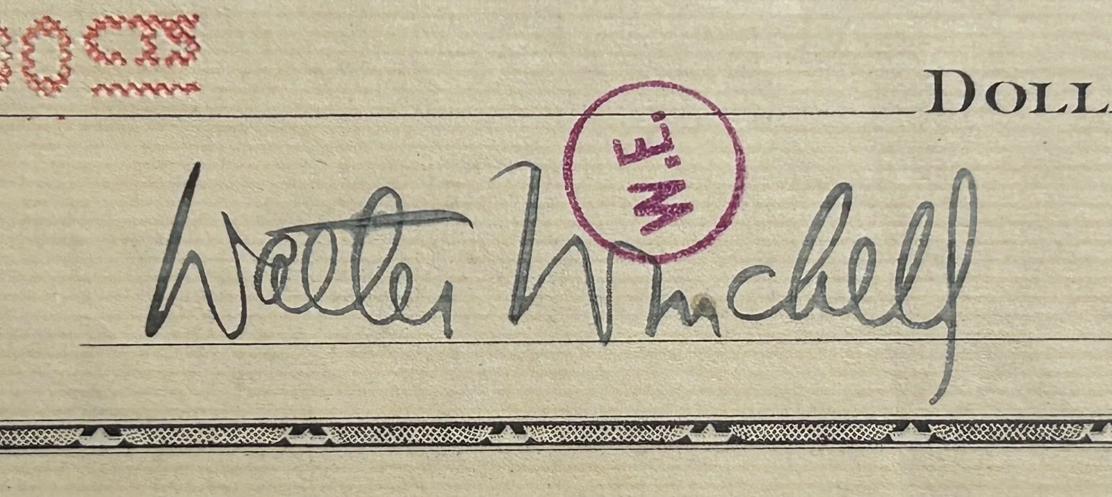 Walter Winchell — WALTER WINCHELL AUTOGRAPHED CHECK AUTO SIGNED JG COA UNTOUCHABLES MURDER INC, image 4