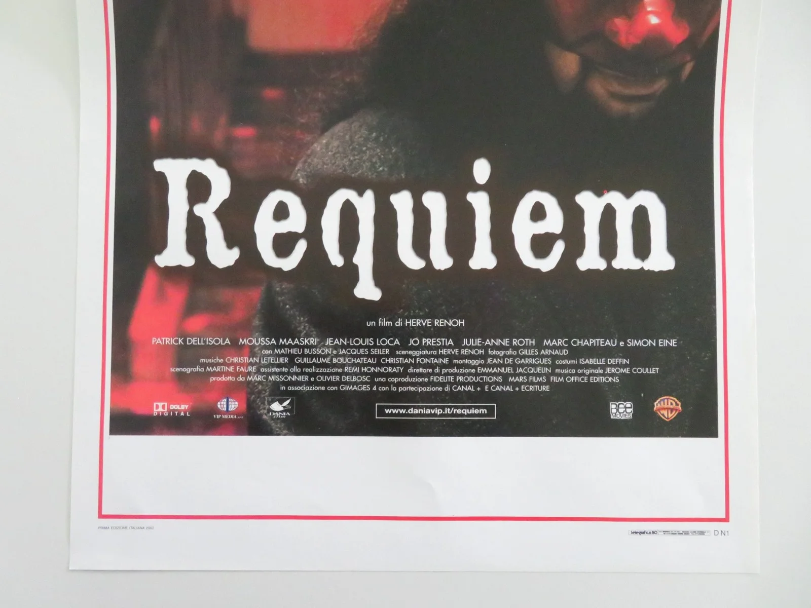 Requiem Italian Locandina Poster Patrick Dell'Isola Moussa Maaskri 2001, изображение 4