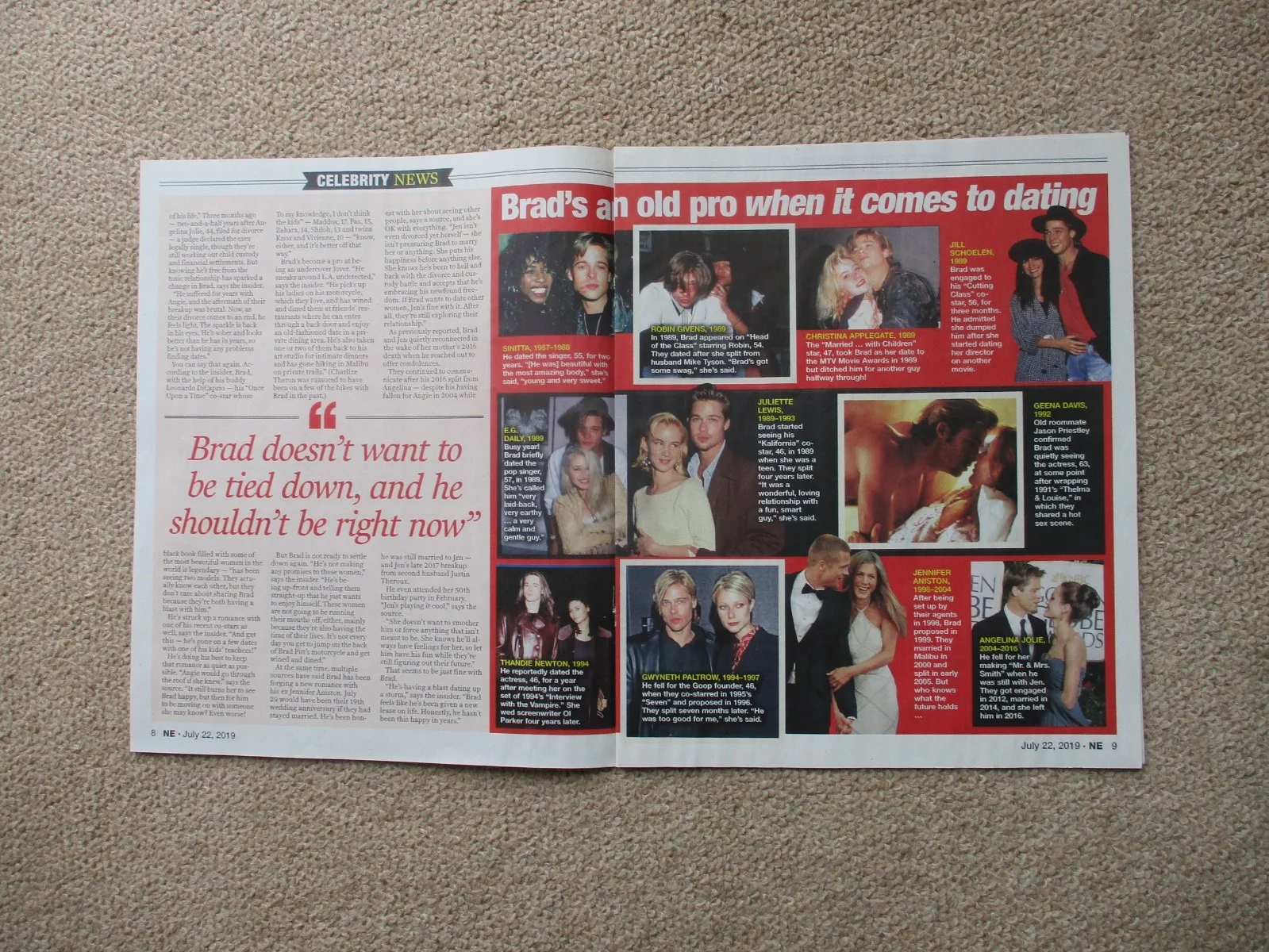 'Marilyn Monroe tried to steal JFK' article + Brad Pitt + John Travolta articles, изображение 3