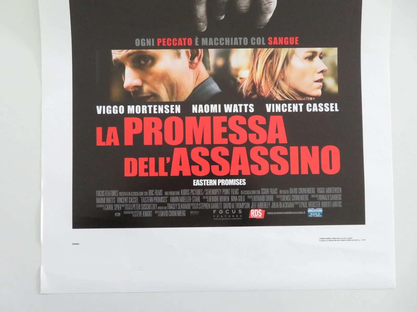 Eastern Promises Italian Locandina Poster Naomi Watts Viggo Mortensen 2007, изображение 4