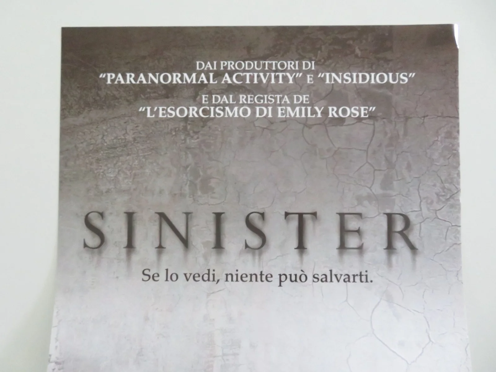 Sinister Italian Locandina Poster Ethan Hawke Juliet Rylance 2012, изображение 2