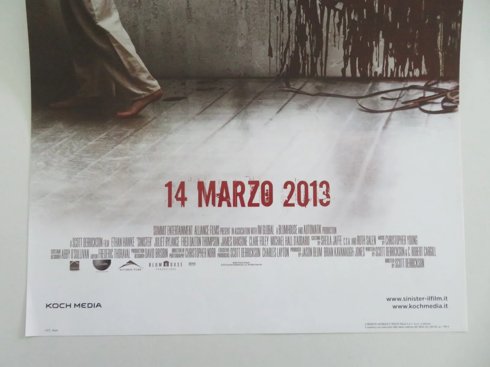 Sinister Italian Locandina Poster Ethan Hawke Juliet Rylance 2012, изображение 4