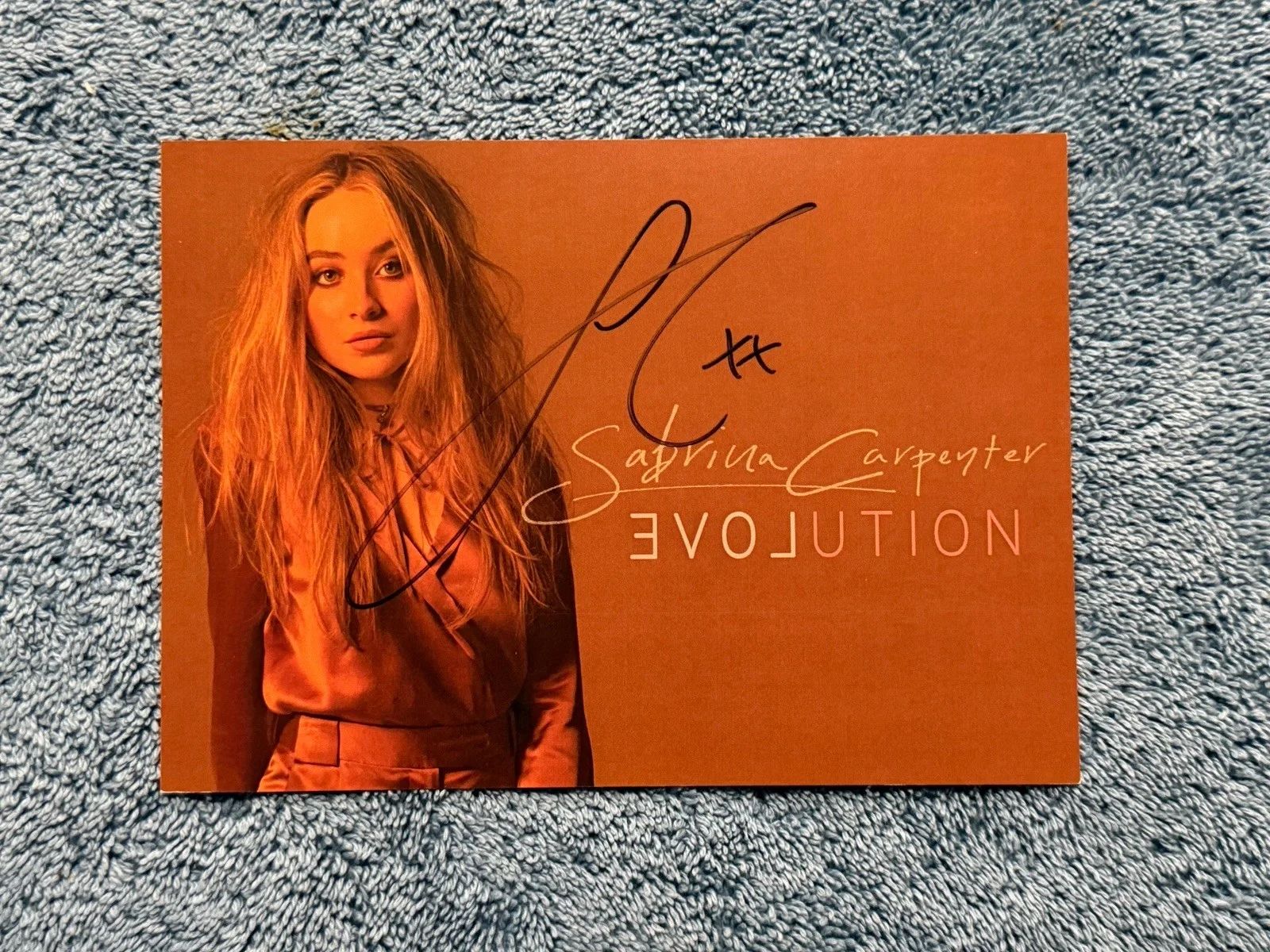 Sabrina Carpenter Evolution Signed Picture Vintage 5 X 7 Postcard Autographed, image 2