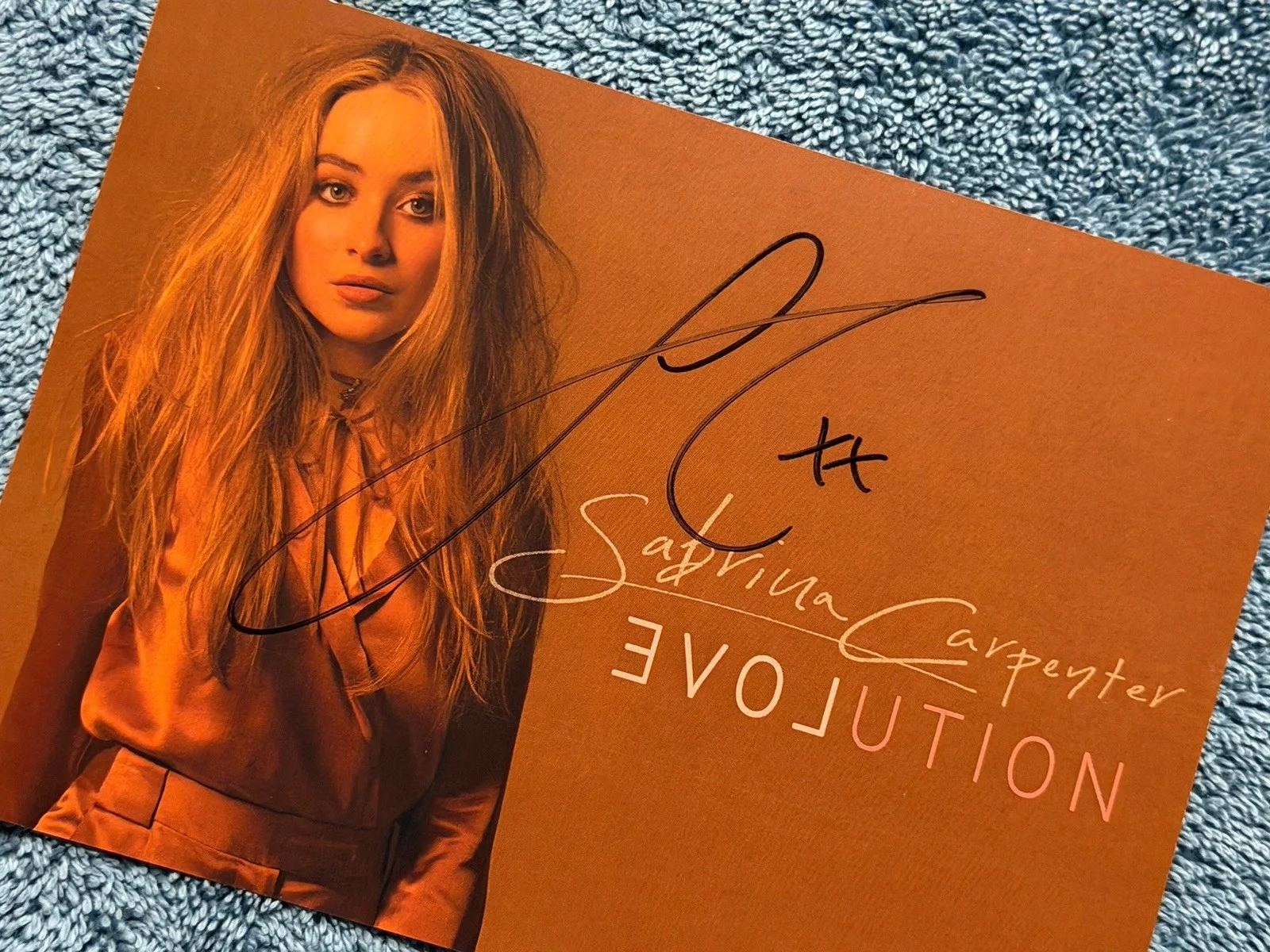 Sabrina Carpenter Evolution Signed Picture Vintage 5 X 7 Postcard Autographed, image 3