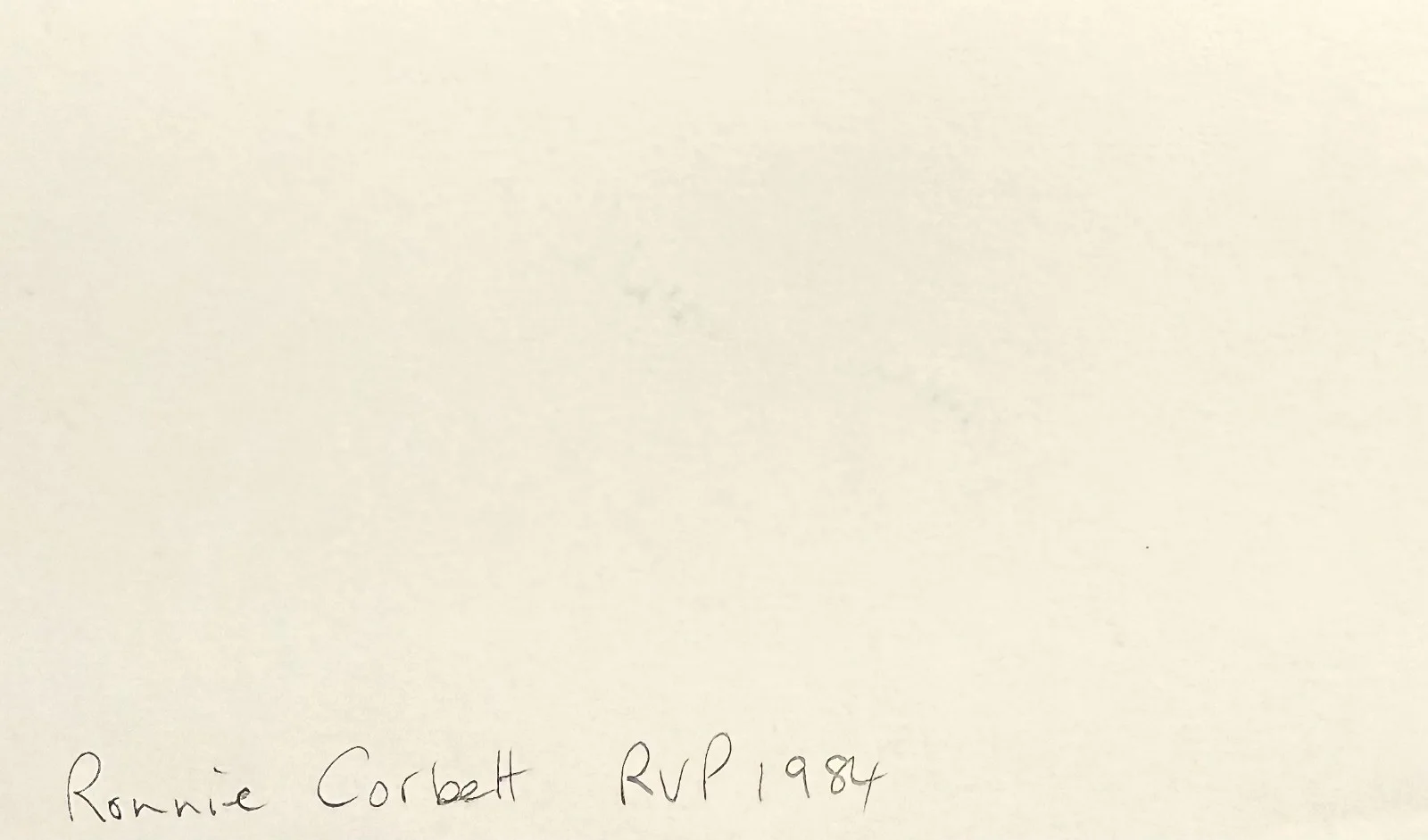 Ronnie Corbett — RONNIE CORBETT Autograph Signed 3"x 5" INDEX CARD No Sex Please, We're British, изображение 2