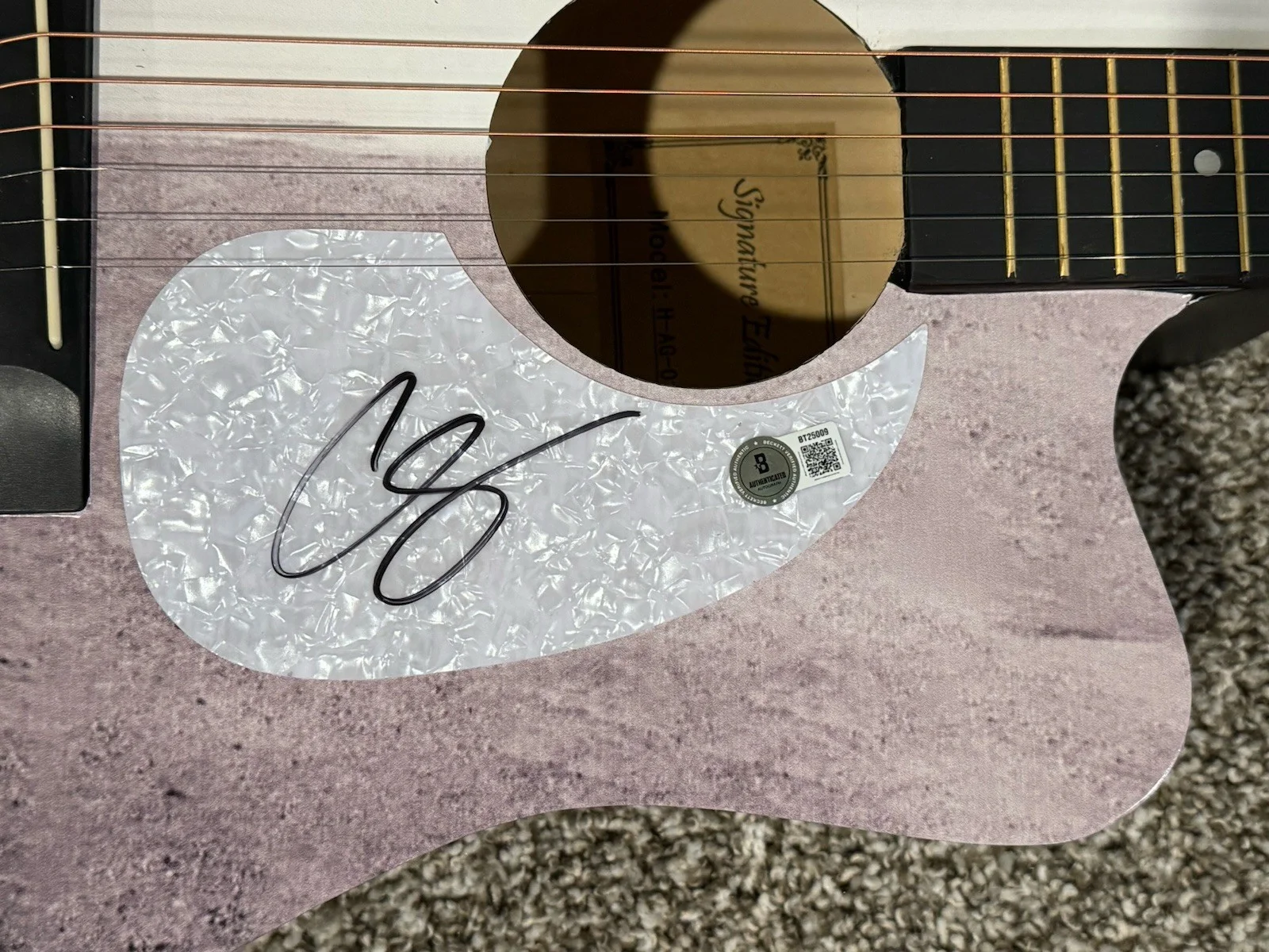 CHRIS STAPLETON SIGNED CUSTOM ACOUSTIC GUITAR COUNTRY MUSIC AUTOGRAPHED BAS COA, image 3