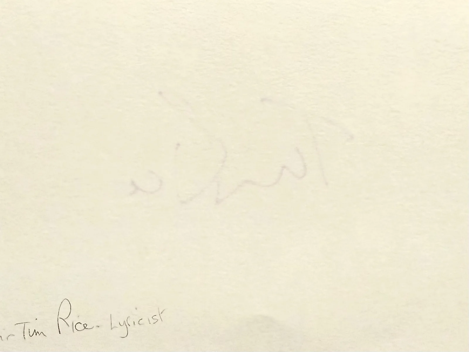 TIM RICE Signed Autographed 4x5 ALBUM PAGE Jesus Christ Superstar Suzi Q EVITA, изображение 4