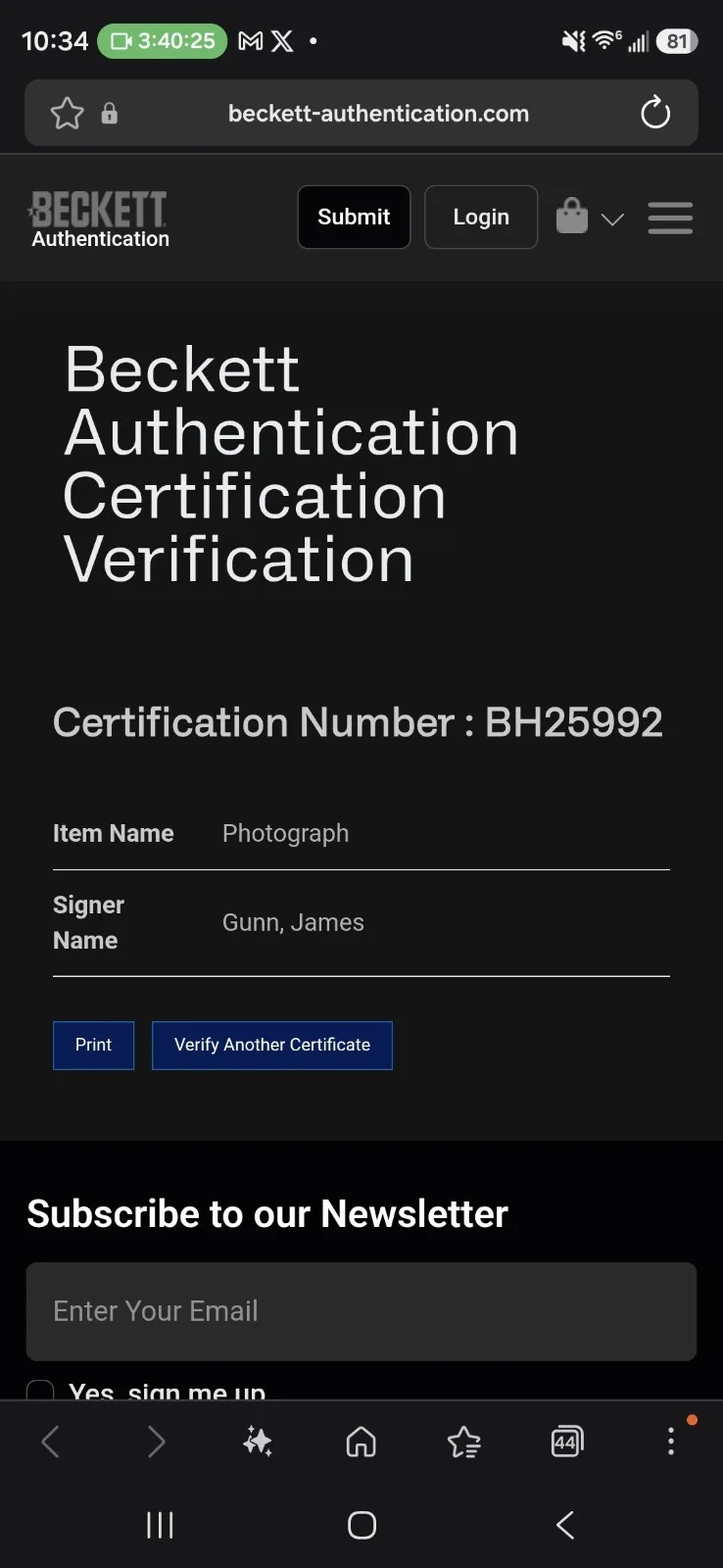 James Gunn — James Gunn Signed 8x10 Photo Guardians of the Galaxy Vol. 2 Beckett COA, изображение 4