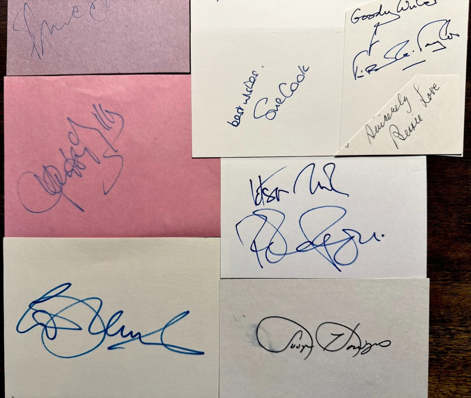 Anne Bancroft, Cyd Charisse, Bessie Love Hayley Mills, Les Dennis — AUTOGRAPH LOT 11 Anne Bancroft Bessie Love Hayley Mills Sue Cook Cyd Charisse, изображение 2