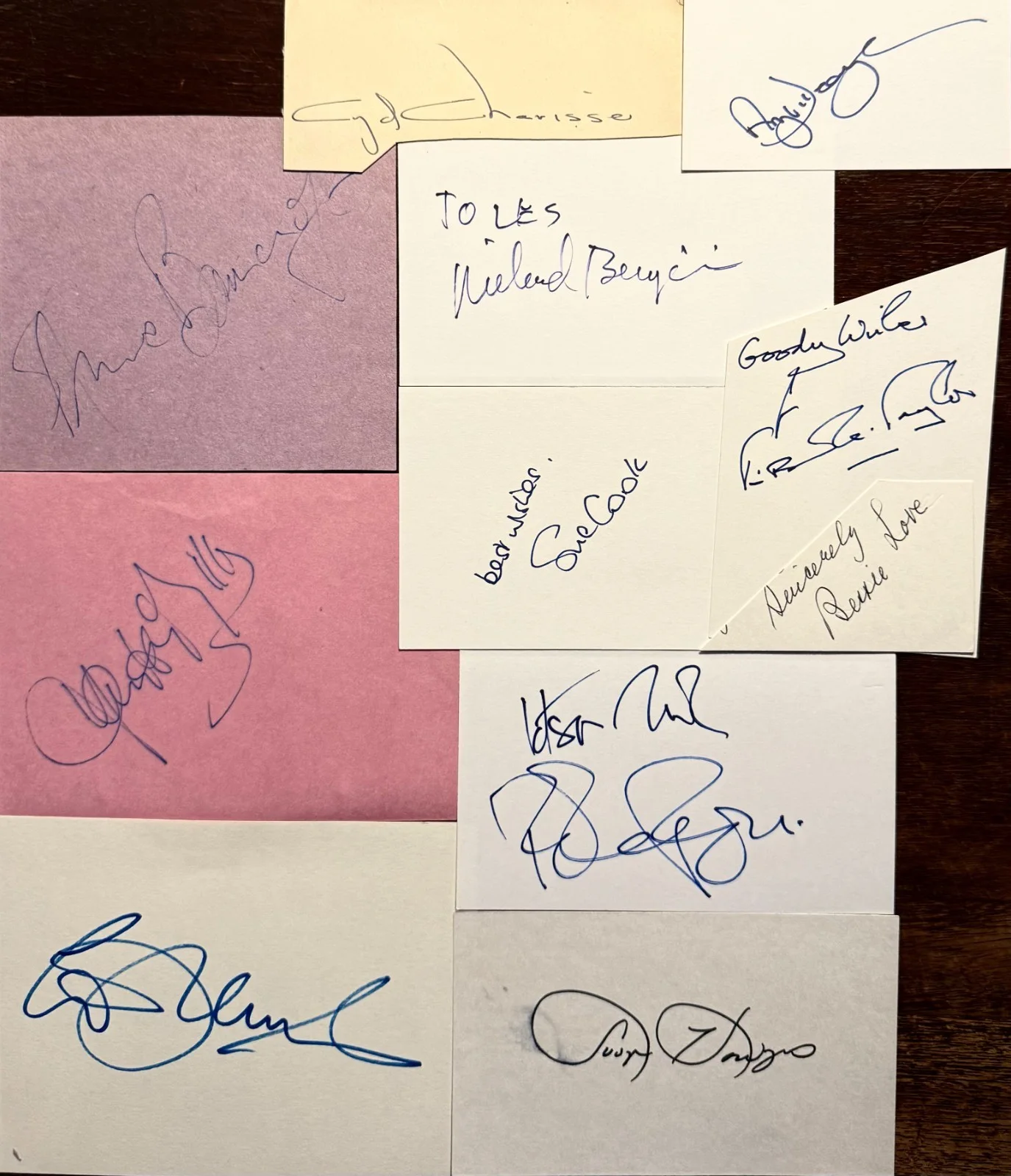 Anne Bancroft, Cyd Charisse, Bessie Love Hayley Mills, Les Dennis — AUTOGRAPH LOT 11 Anne Bancroft Bessie Love Hayley Mills Sue Cook Cyd Charisse, изображение 4