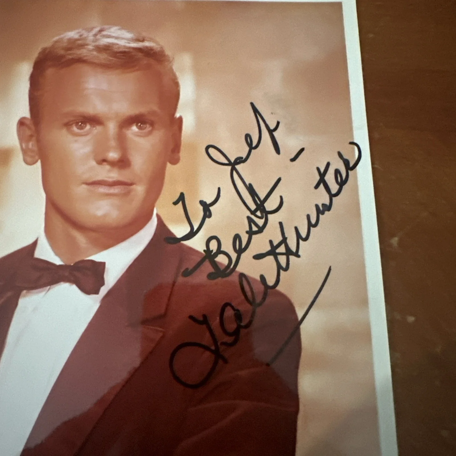 Tab Hunter Gay Icon Autographed 8 X 10 Photo Personalized, image 2