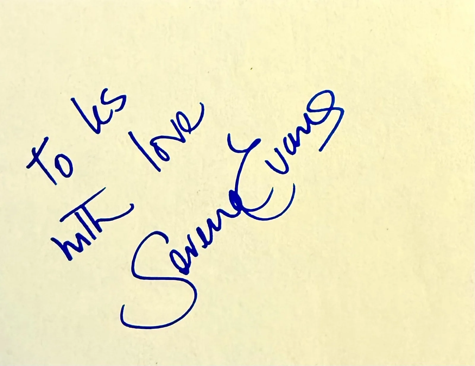 Serena Evans — SERENA EVANS Autograph Signed 4x5 ALBUM PAGE The Thin Blue Line THE PIGLET FILES