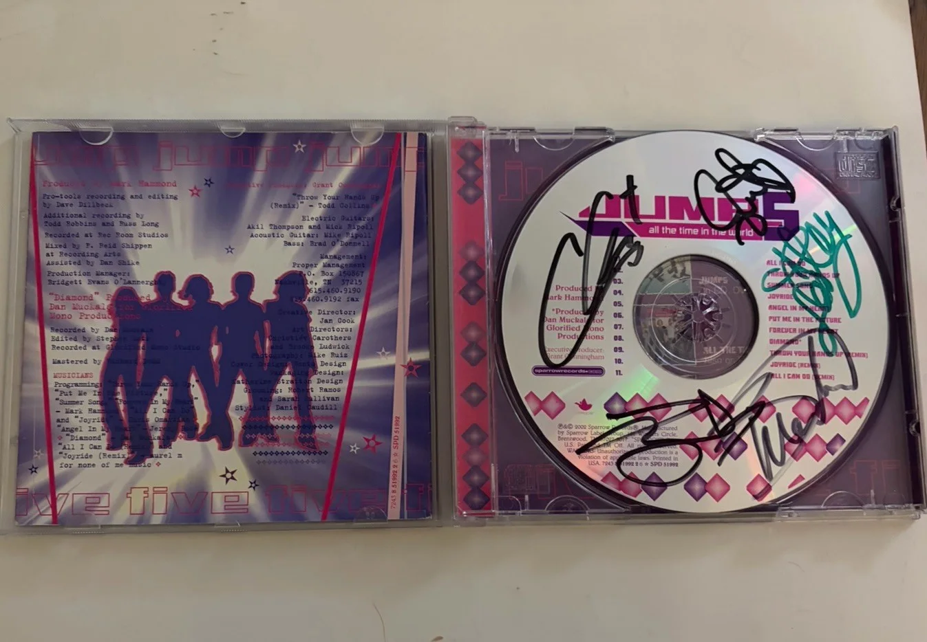 Jump 5 Band All the Time in the World Signed Autographed CD 2002 Sparrow Records, image 4