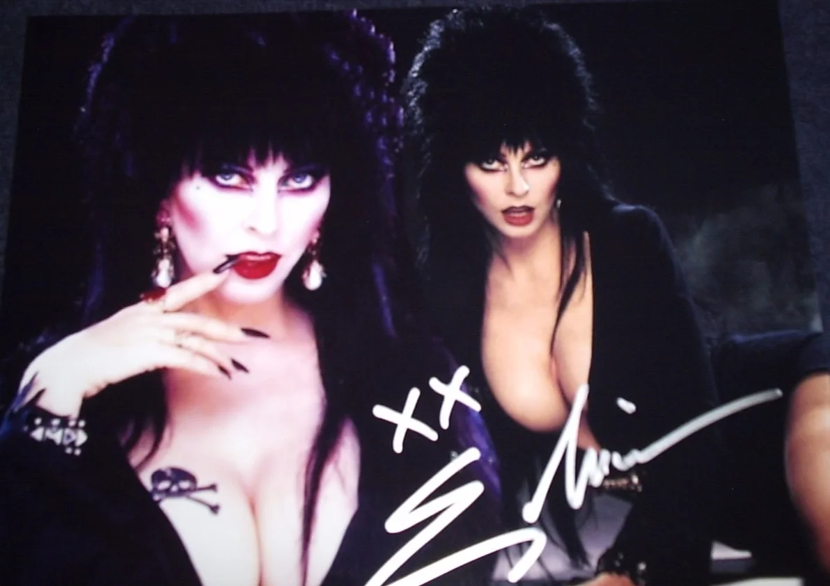 CASSANDRA PETERSON AKA ELVIRA — ELVIRA CASSANDRA PETERSON SIGNED 8X10 MISTRESS OF THE DARK! RARE SEXY! PROOF WOW, изображение 2